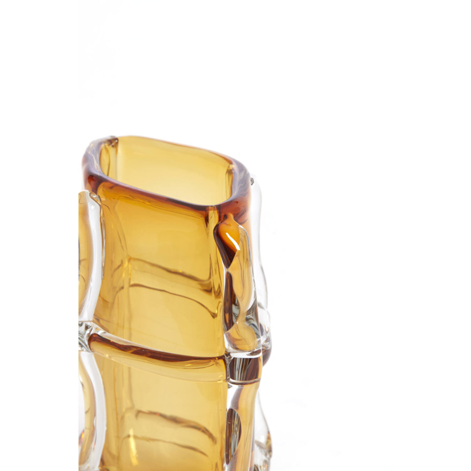 Vase 19x14x22 cm ASHORO glass amber
