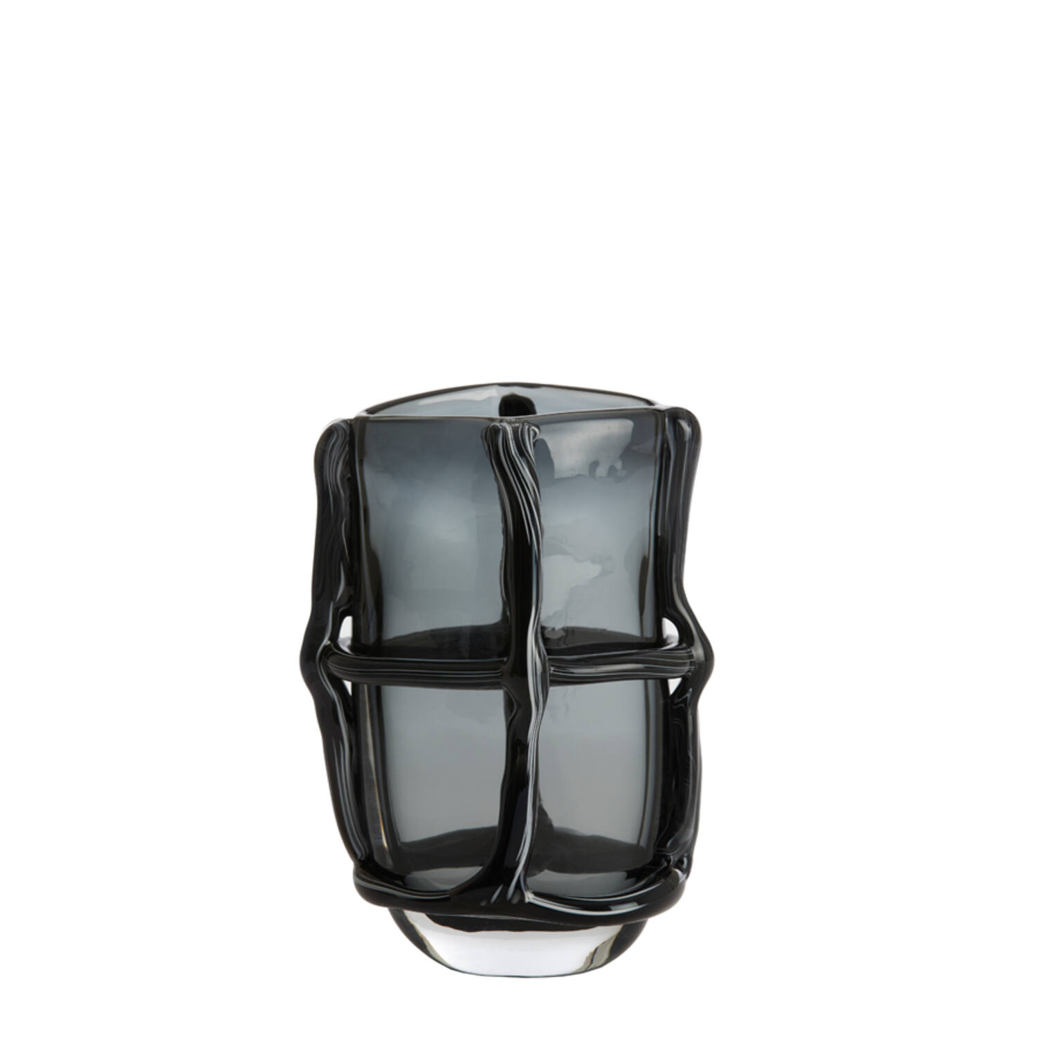 Vaas 20,5x13x29 cm ASHORO glas grijs
