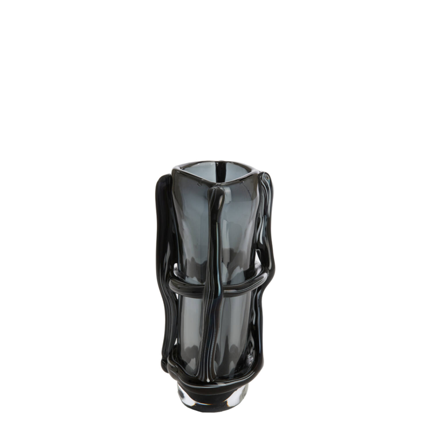 Vaas 20,5x13x29 cm ASHORO glas grijs