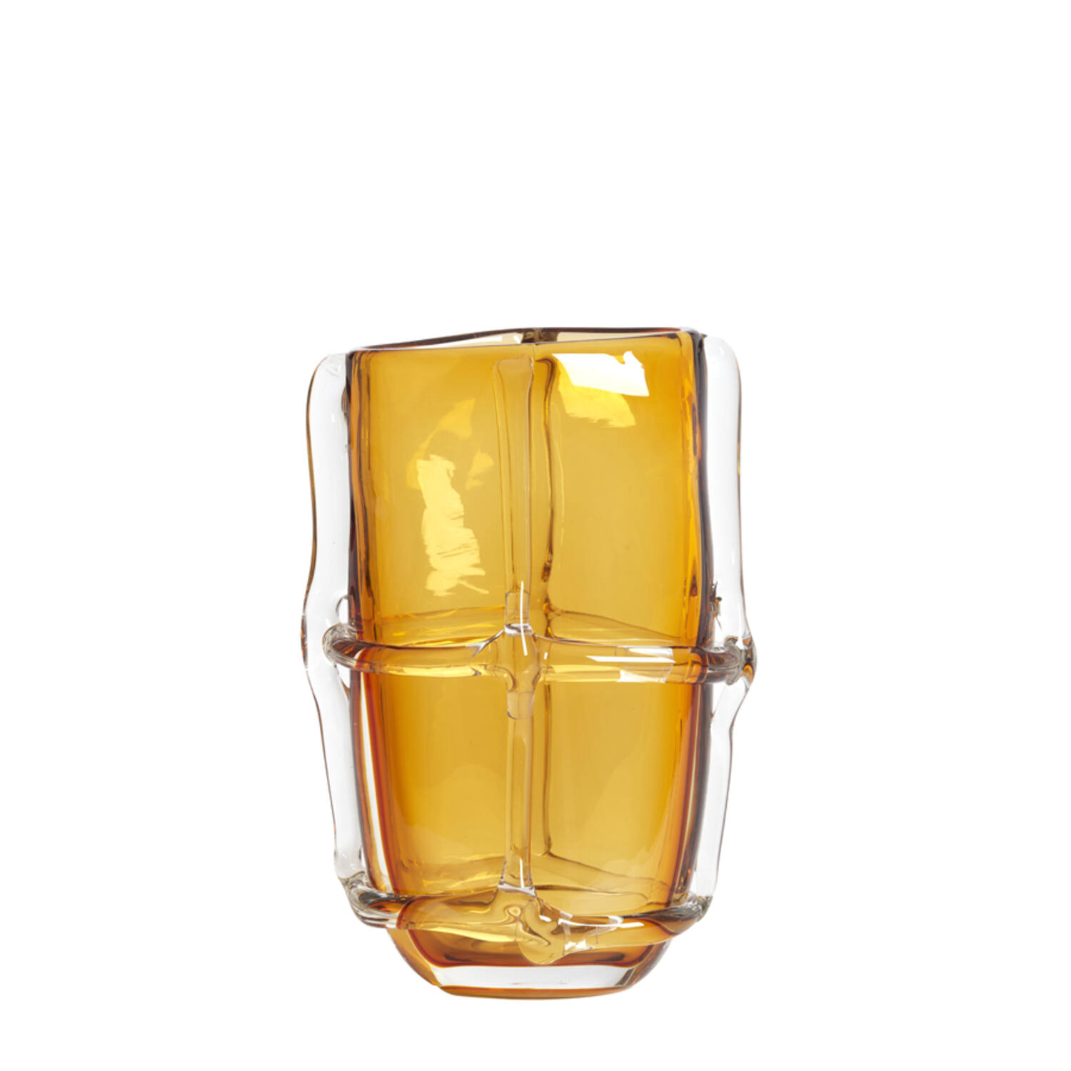 Vase 20,5x13x29 cm ASHORO glass amber