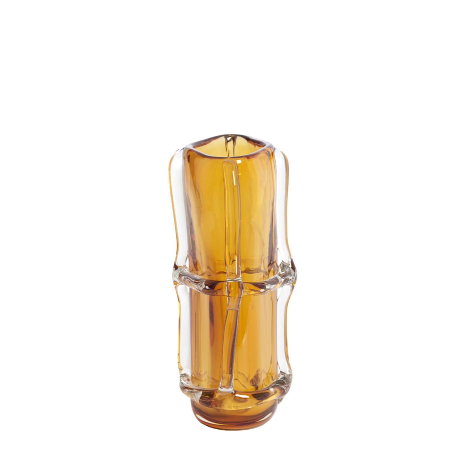Vase 20,5x13x29 cm ASHORO glass amber