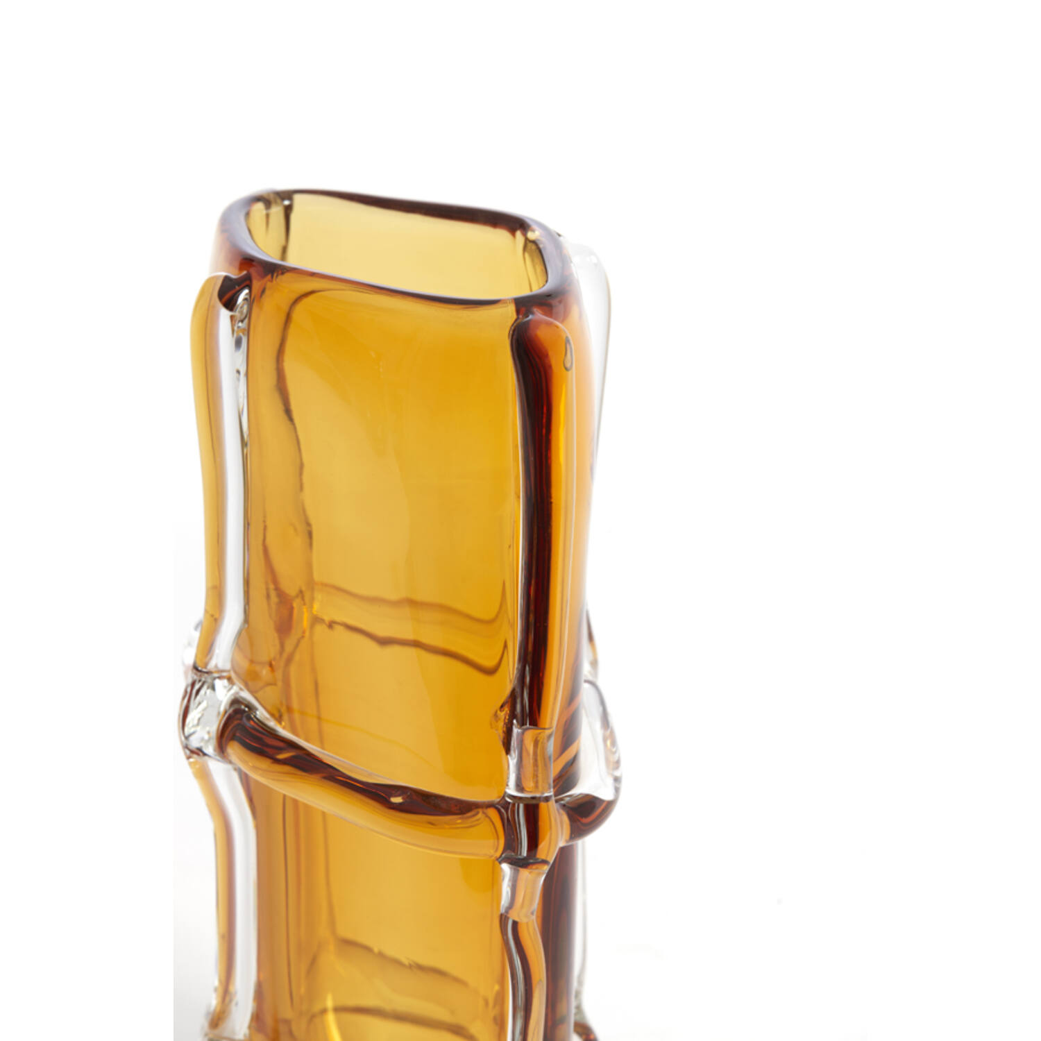 Vase 20,5x13x29 cm ASHORO glass amber