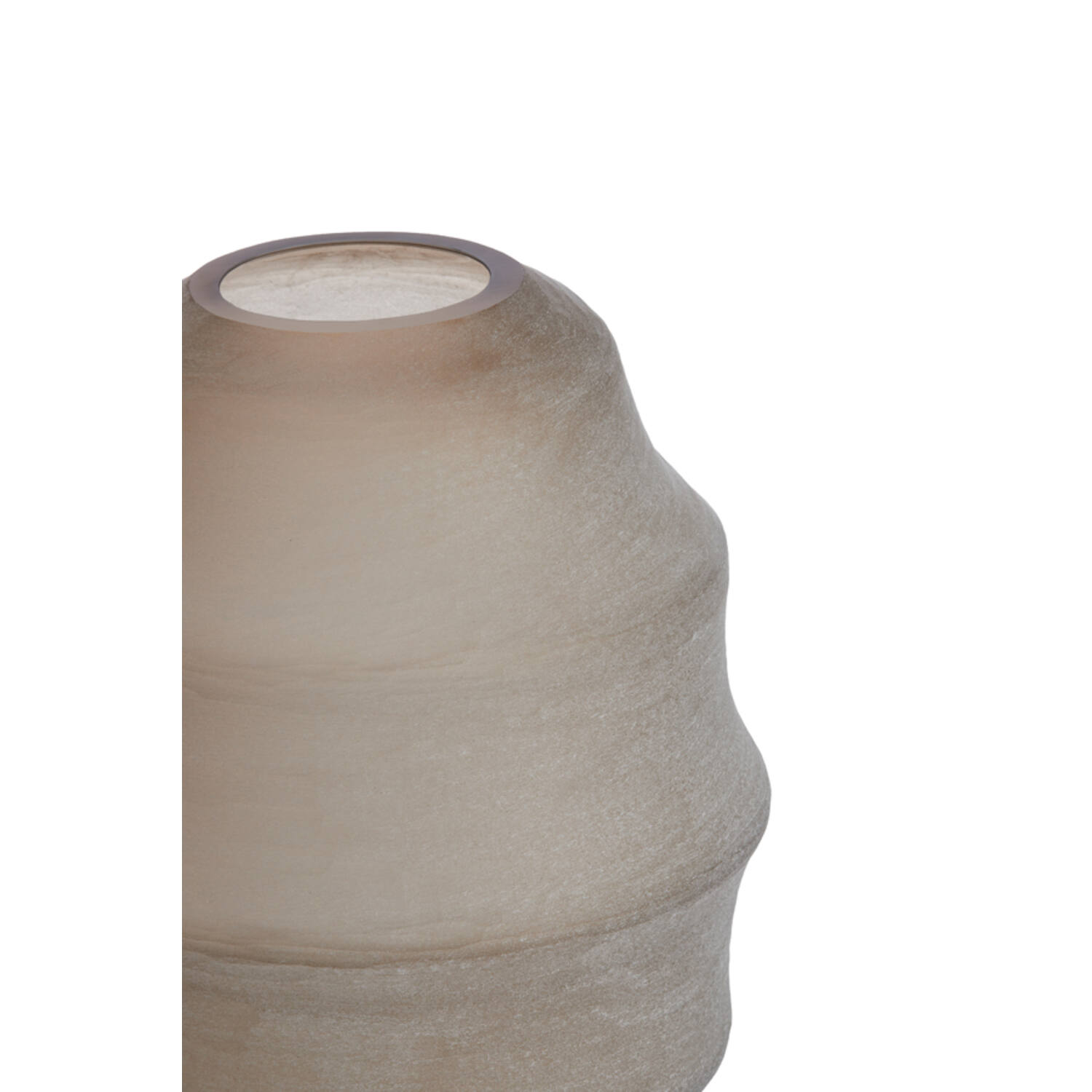 Vase Ø31x42 cm NAYORO glass matt light brown