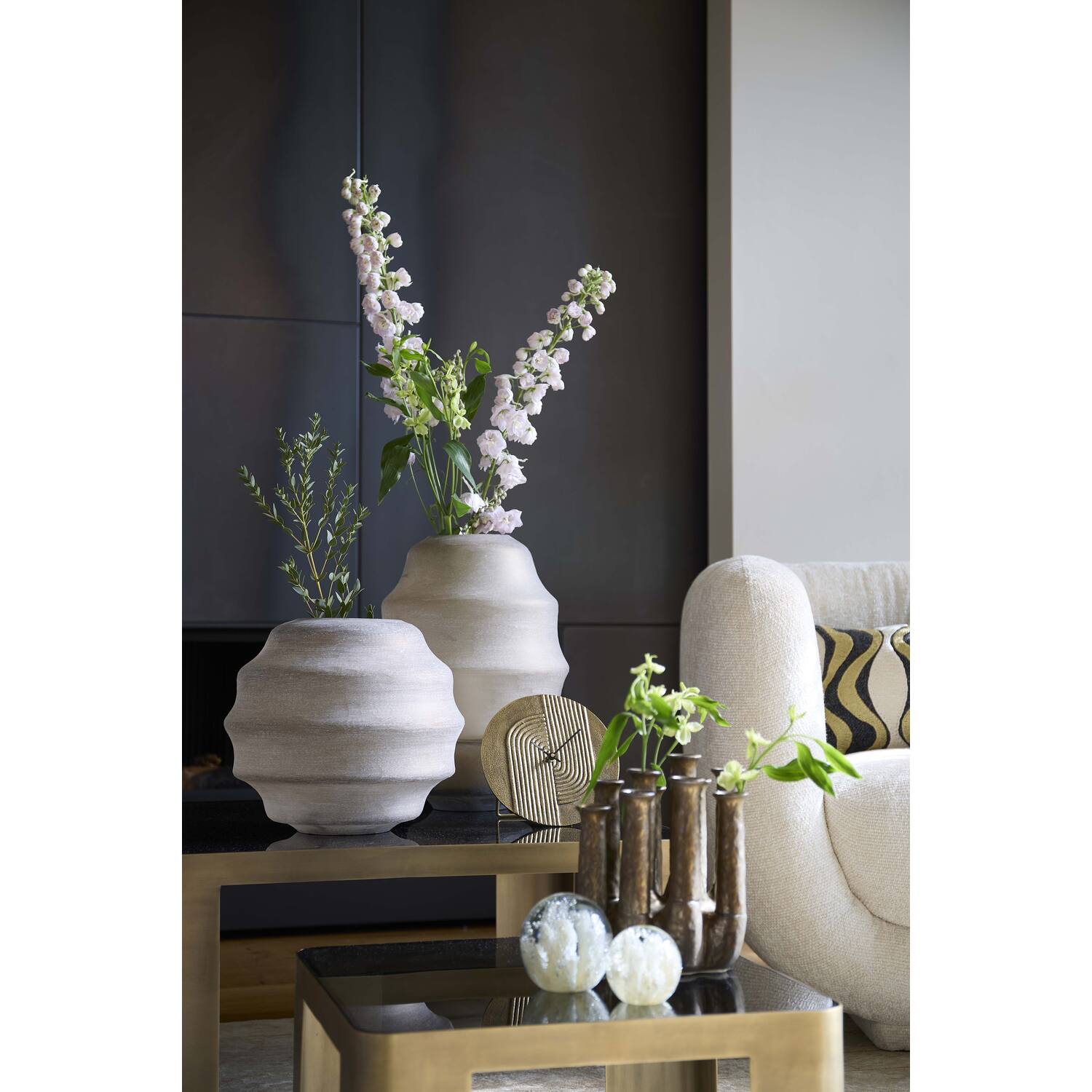 Vase Ø31x42 cm NAYORO glass matt light brown