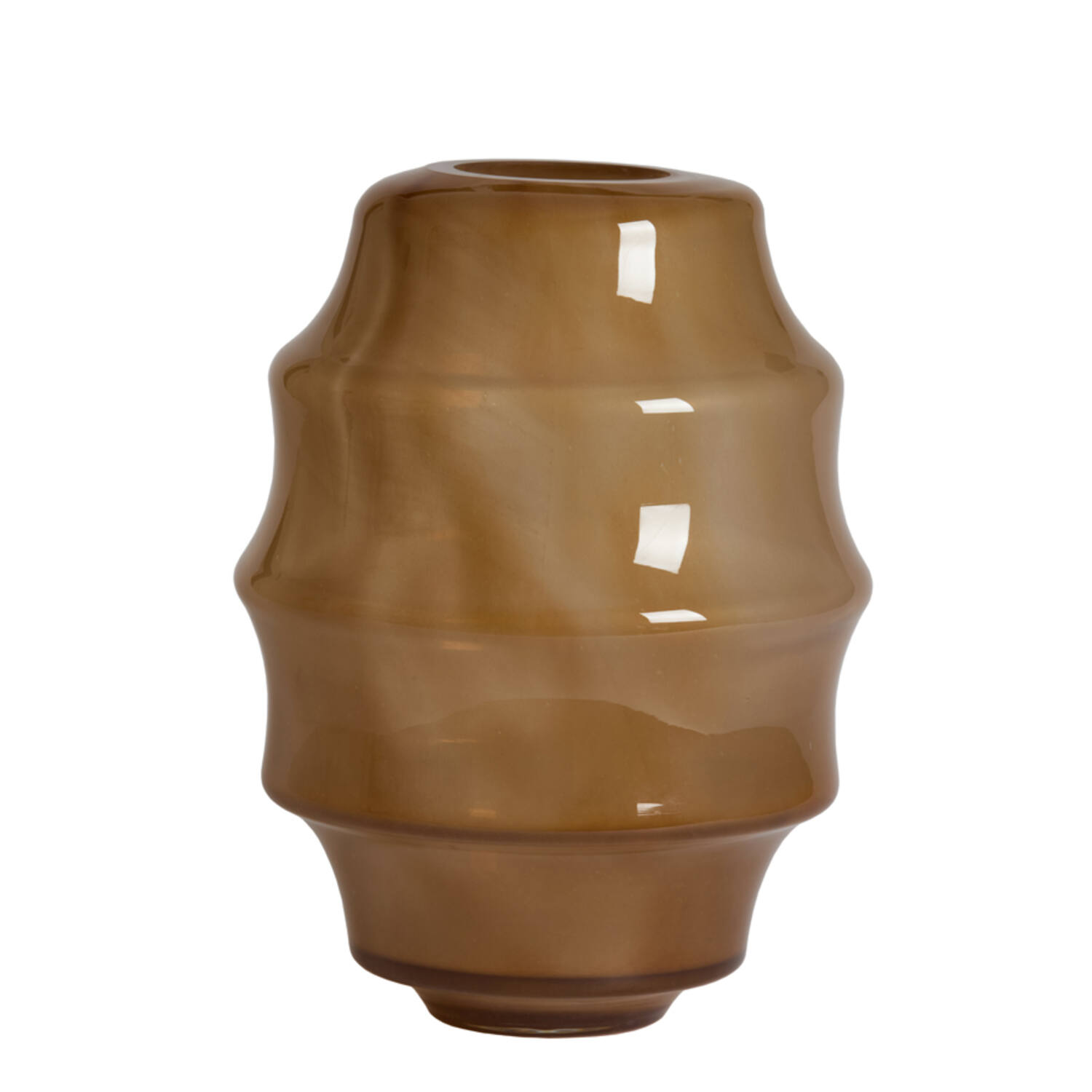 Vase Ø31x42 cm NAYORO glass shiny amber