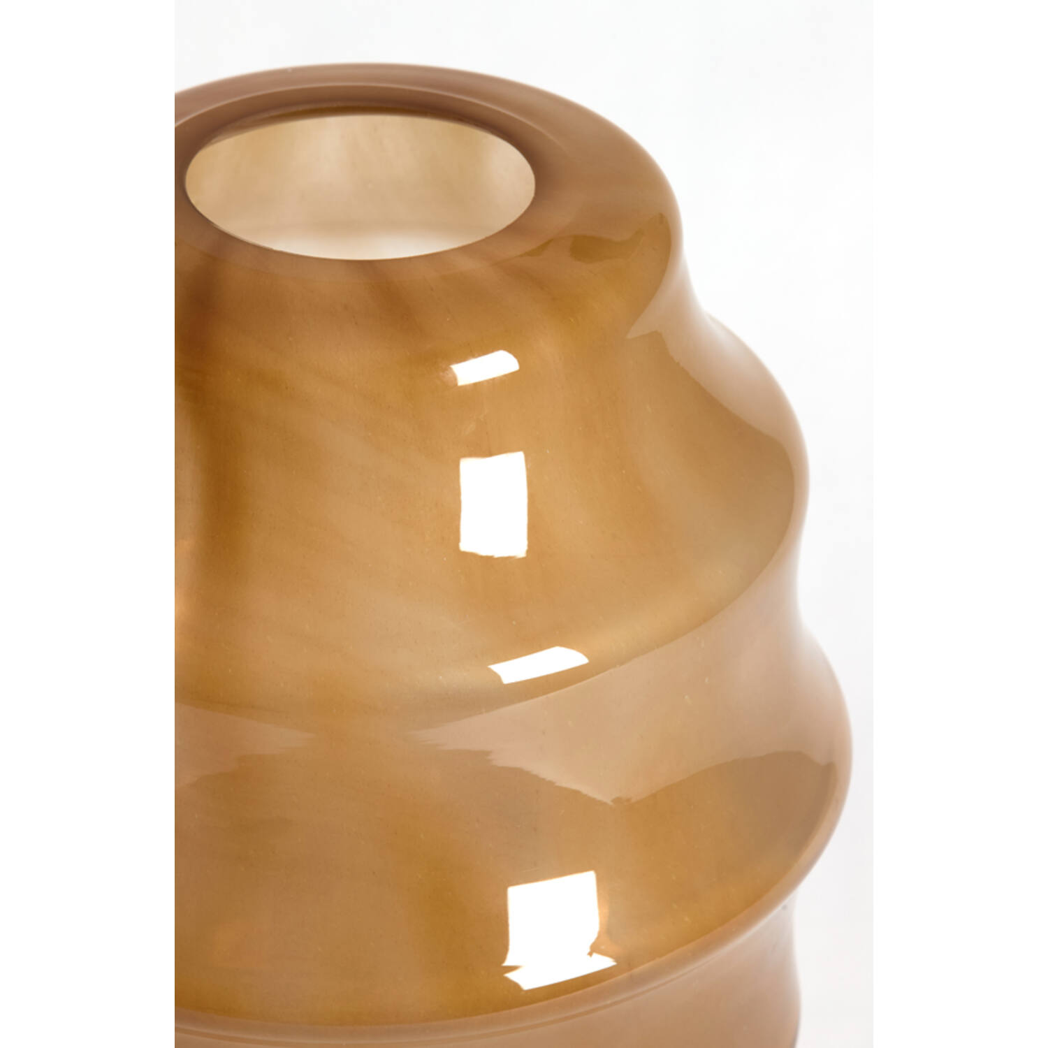 Vase Ø31x42 cm NAYORO glass shiny amber