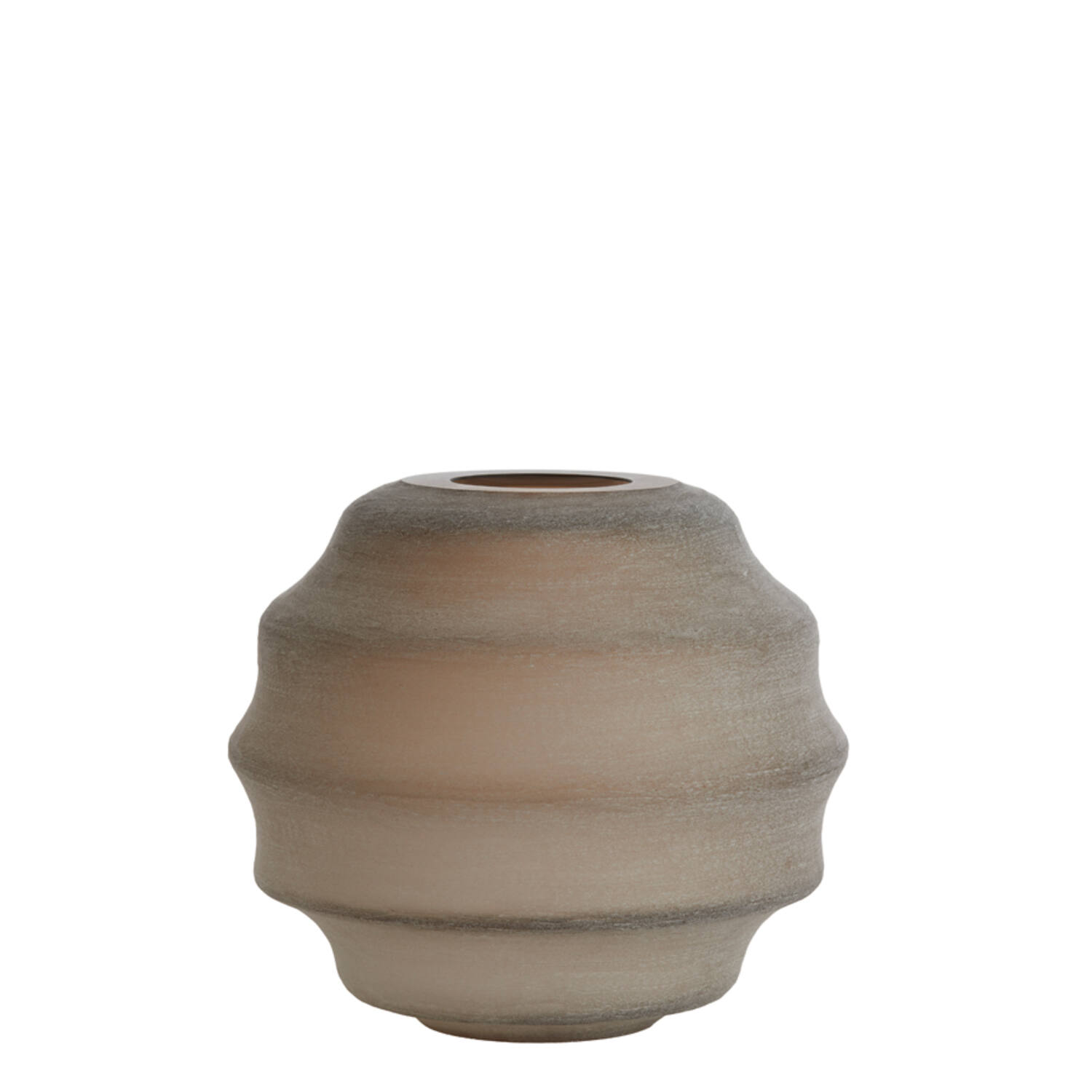 Vase Ø32,5x29 cm NAYORO glass matt light brown