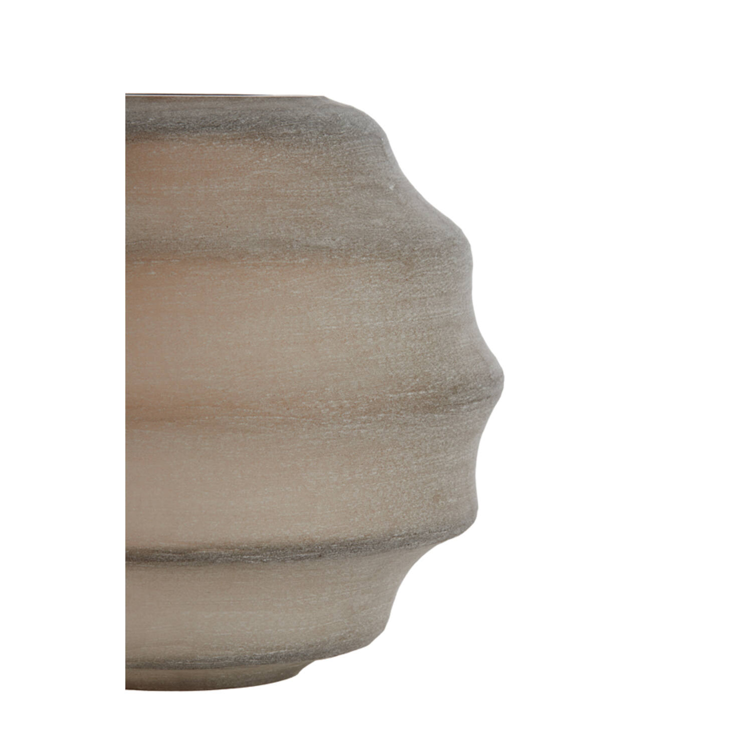 Vase Ø32,5x29 cm NAYORO glass matt light brown