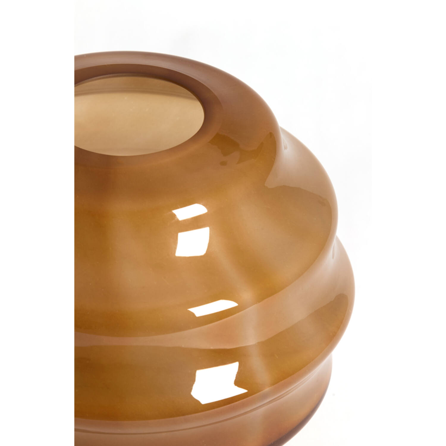 Vase Ø32,5x29 cm NAYORO glass shiny amber
