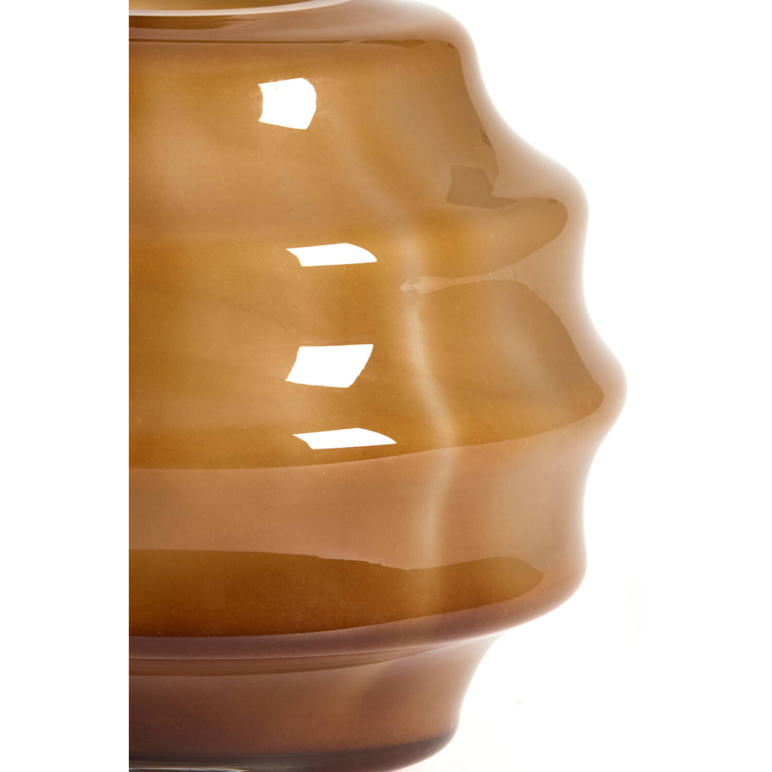 Vase Ø32,5x29 cm NAYORO glass shiny amber