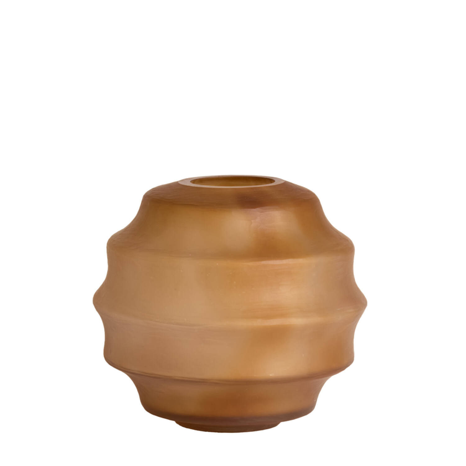 Vase Ø32,5x29 cm NAYORO glass matt amber