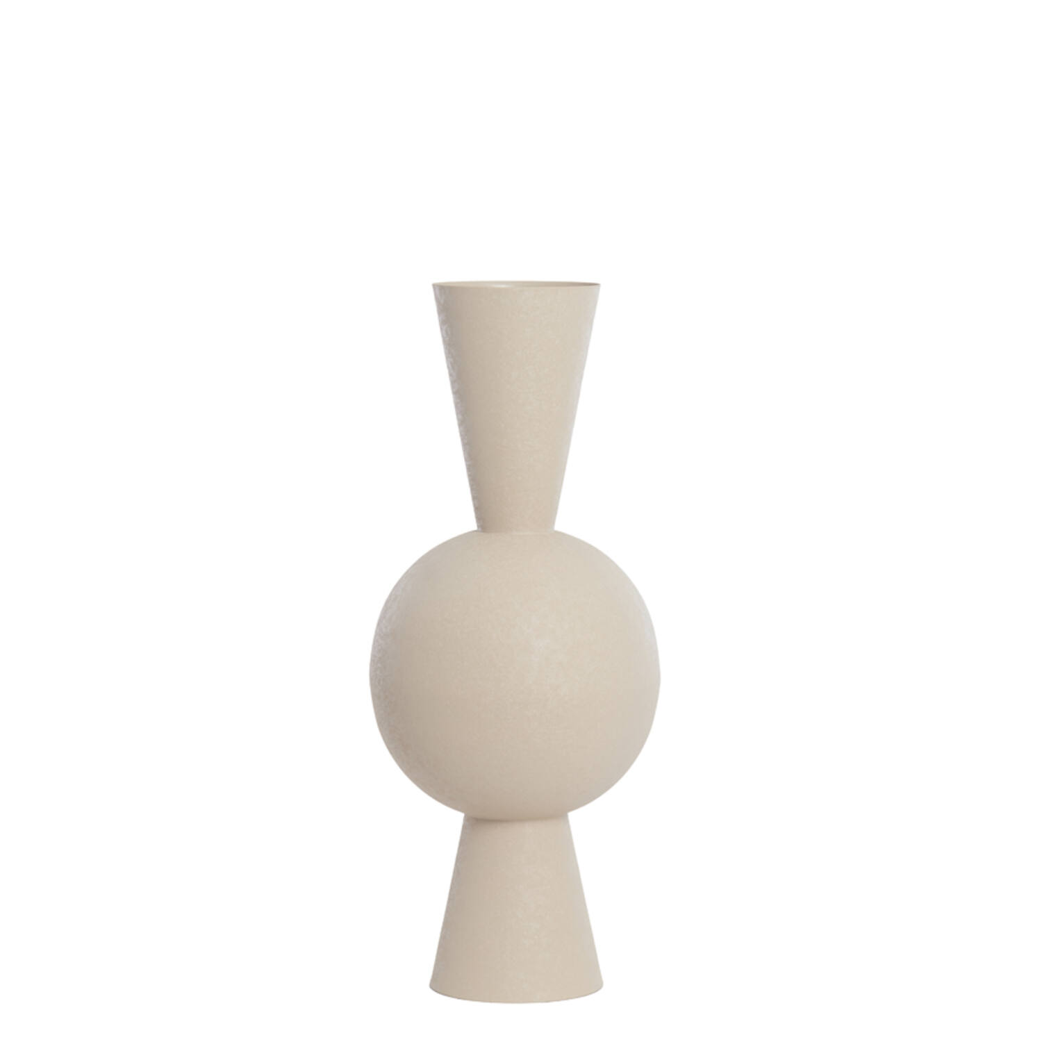 Vaas deco Ø30x75 cm CHEDI mat licht grijs