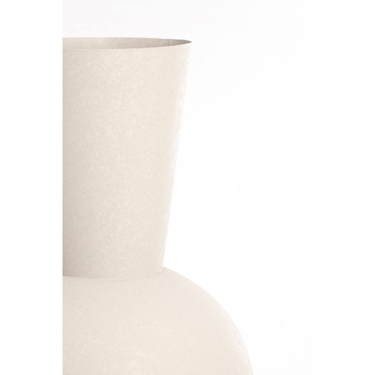 Vaas deco Ø39x83 cm CHEDI mat licht grijs