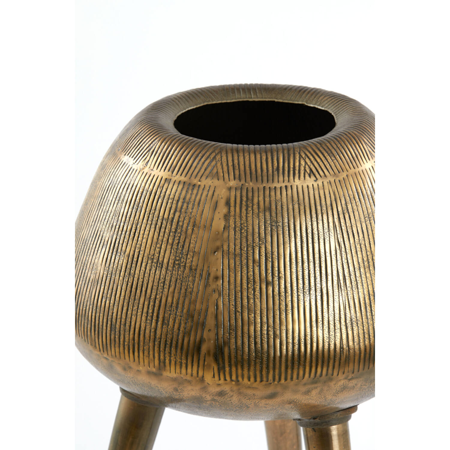 Pot on base deco Ø44x124 cm MARIELLE gold