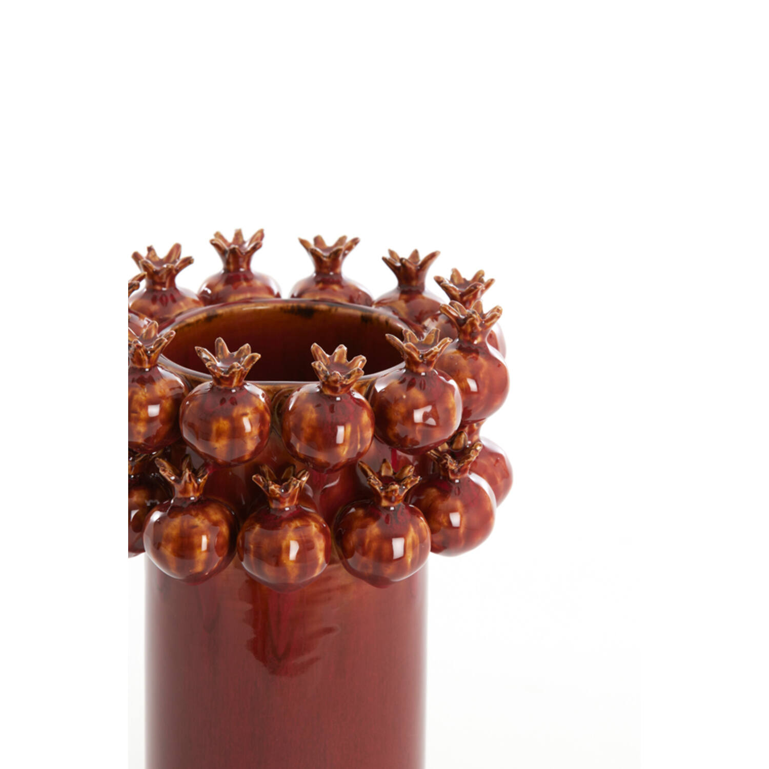Vase deco Ø16,5x25 cm POMEGRANATE ceramics burgundy