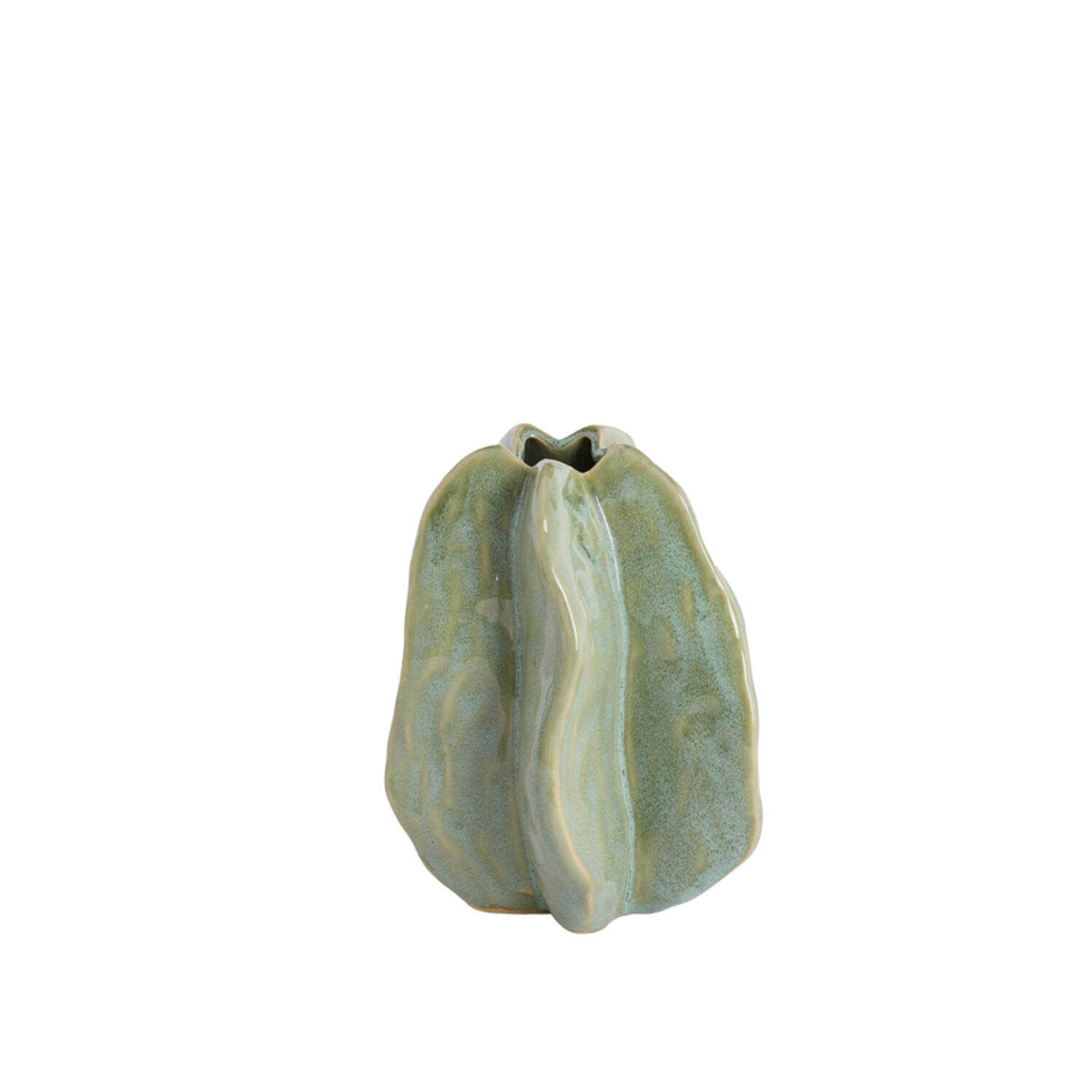 Vaas deco 10,5x9,5x11,5 cm IDRIJA keramiek mint groen