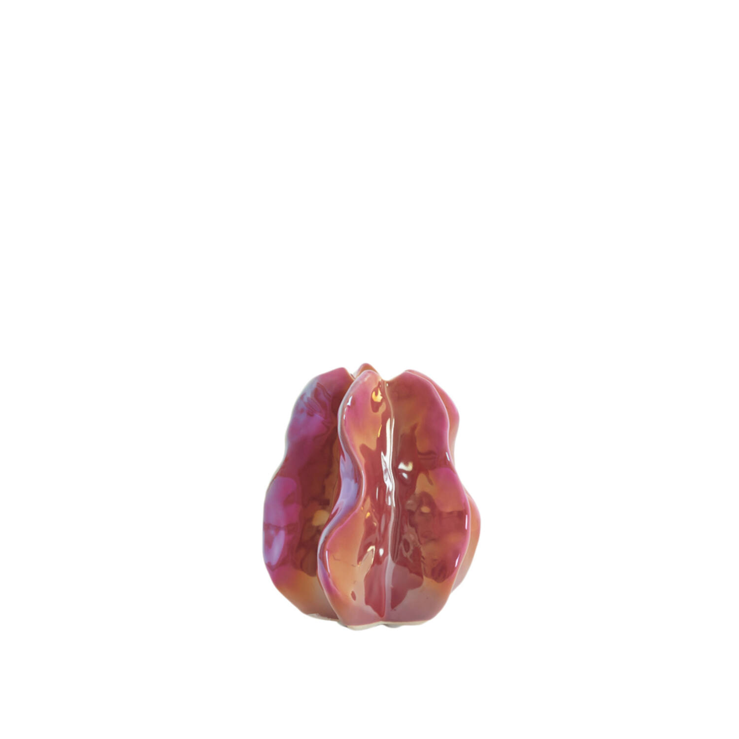 Vase deco 10,5x9,5x11,5 cm IDRIJA ceramics dark pink