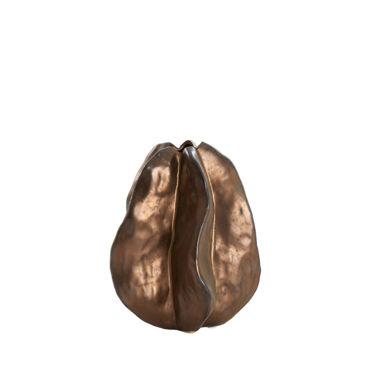 Vase deco 13,5x12x16,5 cm IDRIJA ceramics matt copper