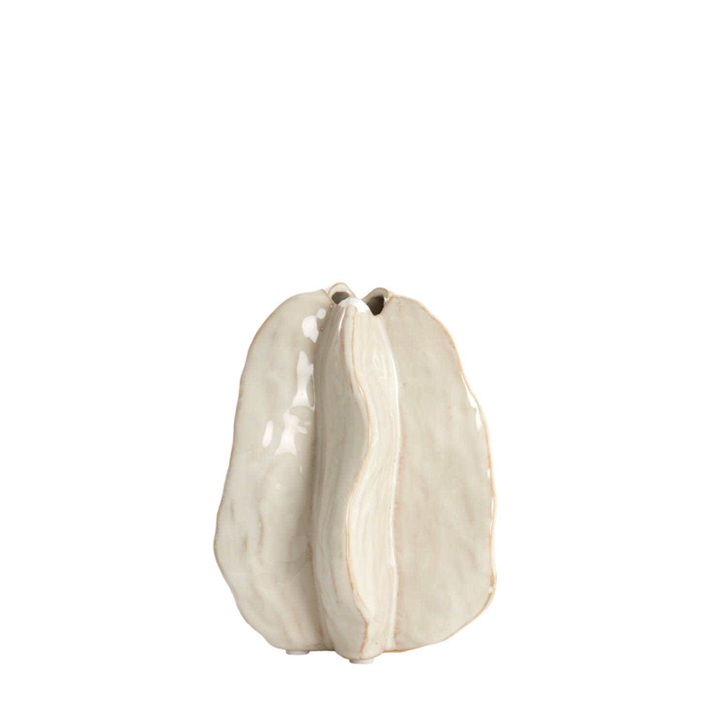 Vaas deco 13,5x12x16,5 cm IDRIJA keramiek crème