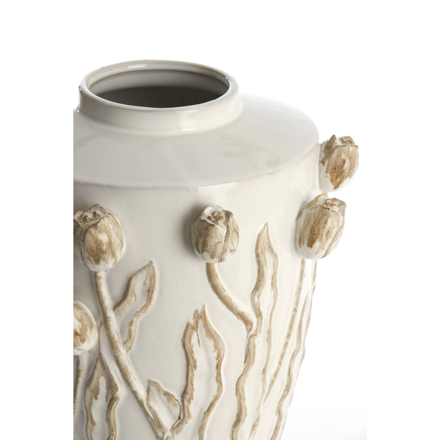 Vase deco Ø38x45 cm JUANA ceramics cream