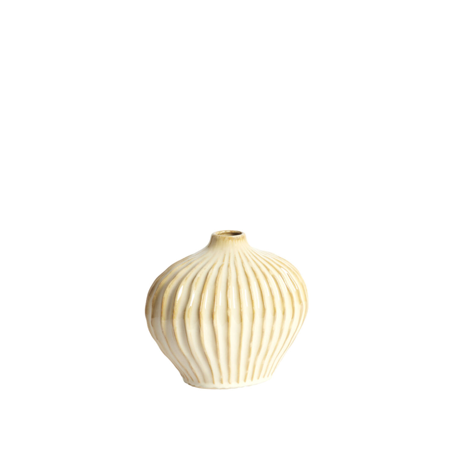 Vaas deco 25x14x20 cm LORITO keramiek parelmoer