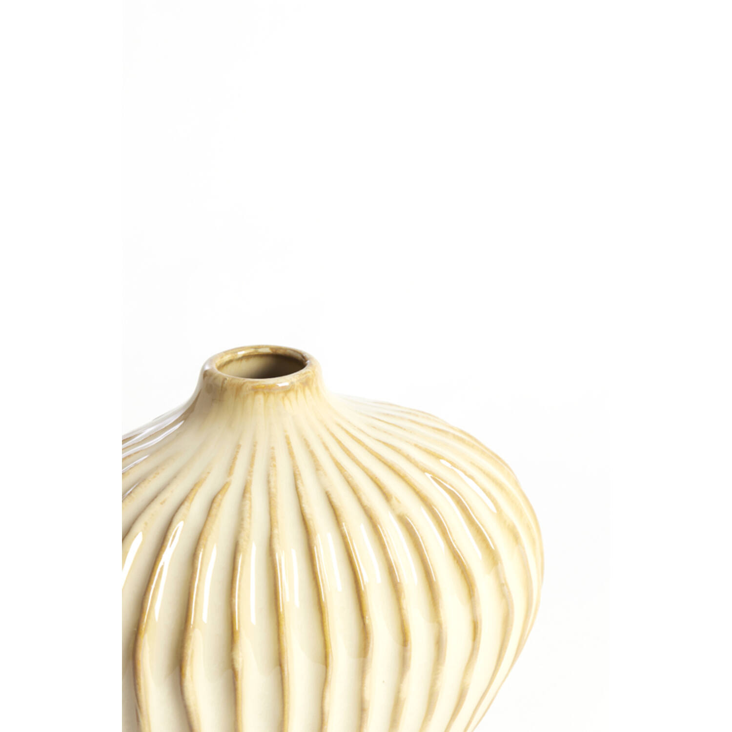 Vaas deco 25x14x20 cm LORITO keramiek parelmoer