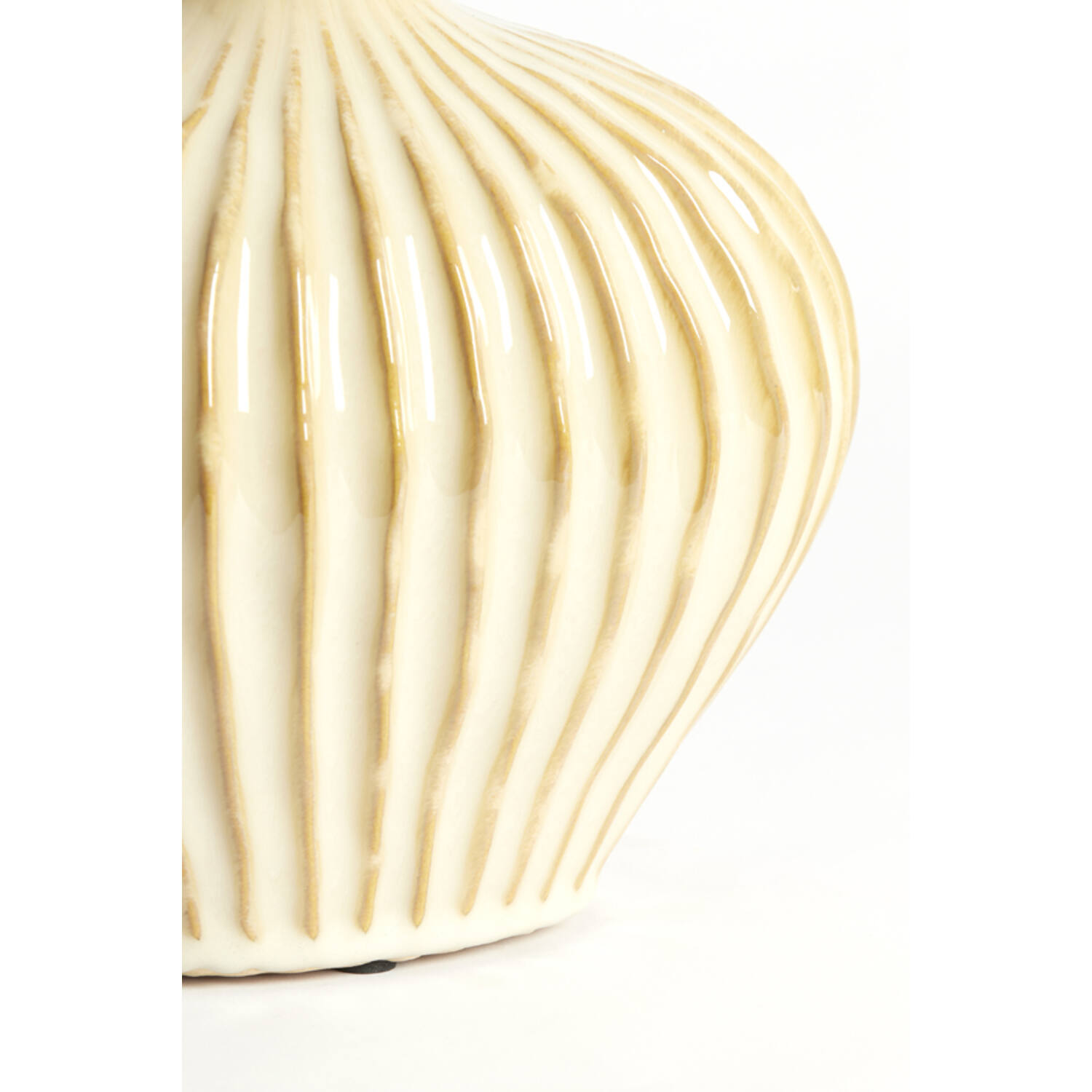 Vaas deco 25x14x20 cm LORITO keramiek parelmoer
