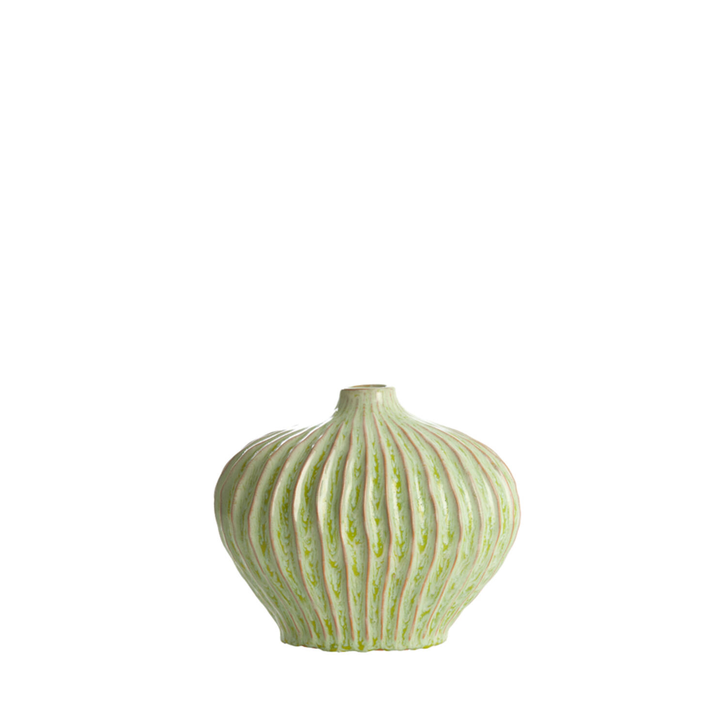 Vaas deco 25x14x20 cm LORITO keramiek mint groen