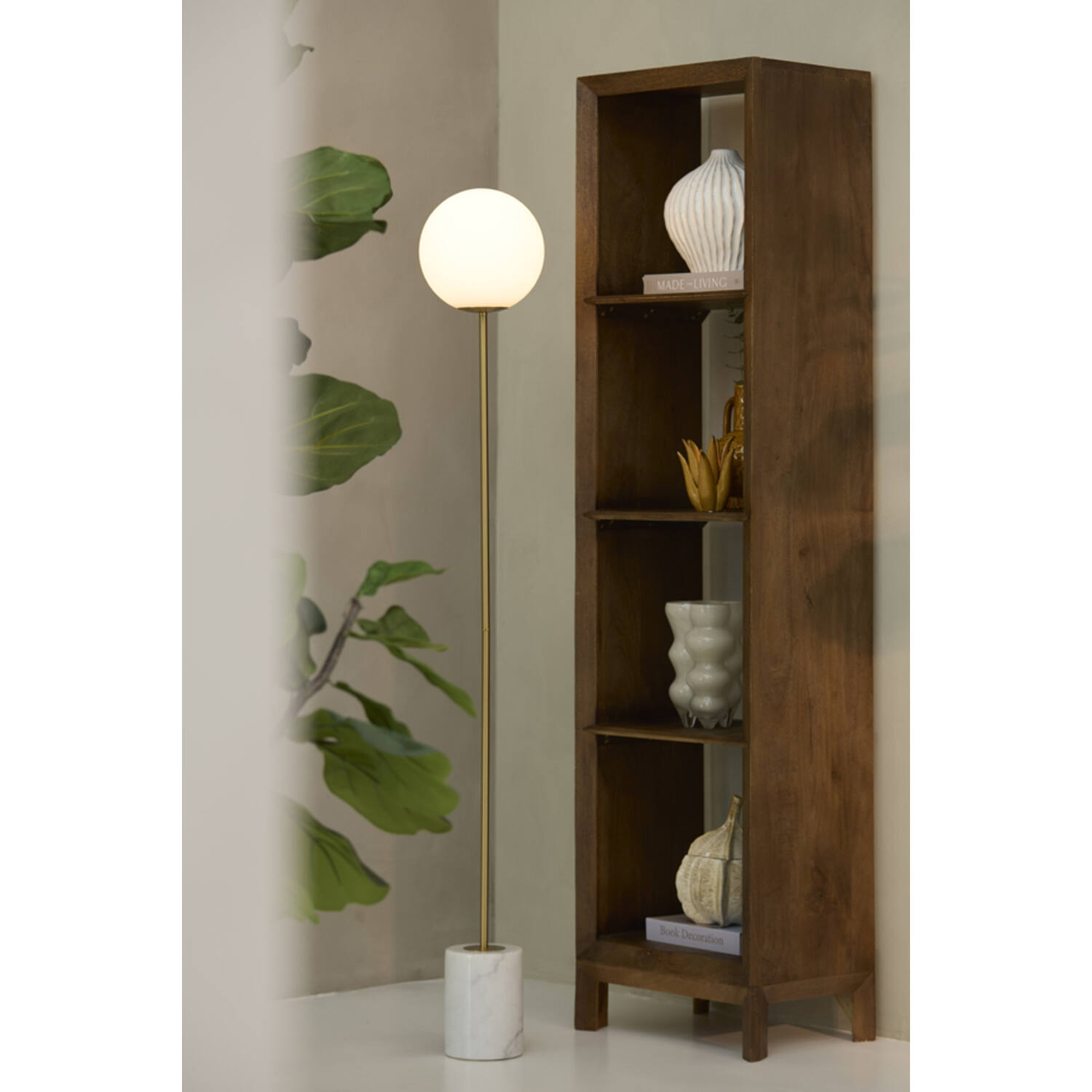 Vaas deco 25x14x20 cm LORITO keramiek crème