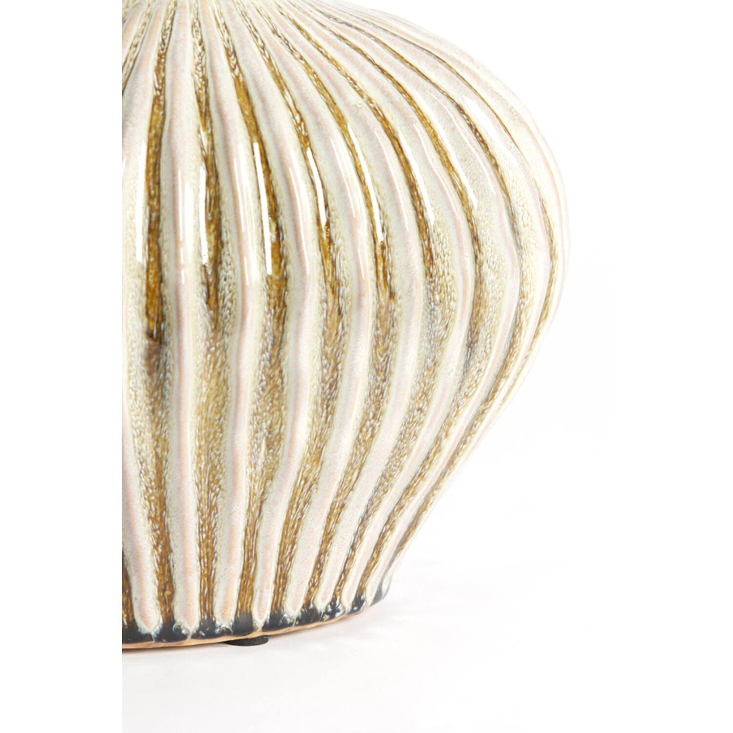 Vaas deco 25x14x20 cm LORITO keramiek olijf groen