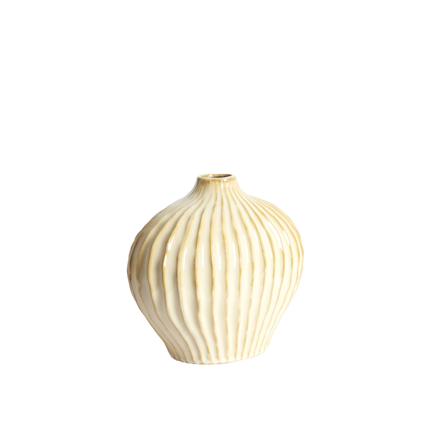 Vaas deco 30x16x25 cm LORITO keramiek parelmoer