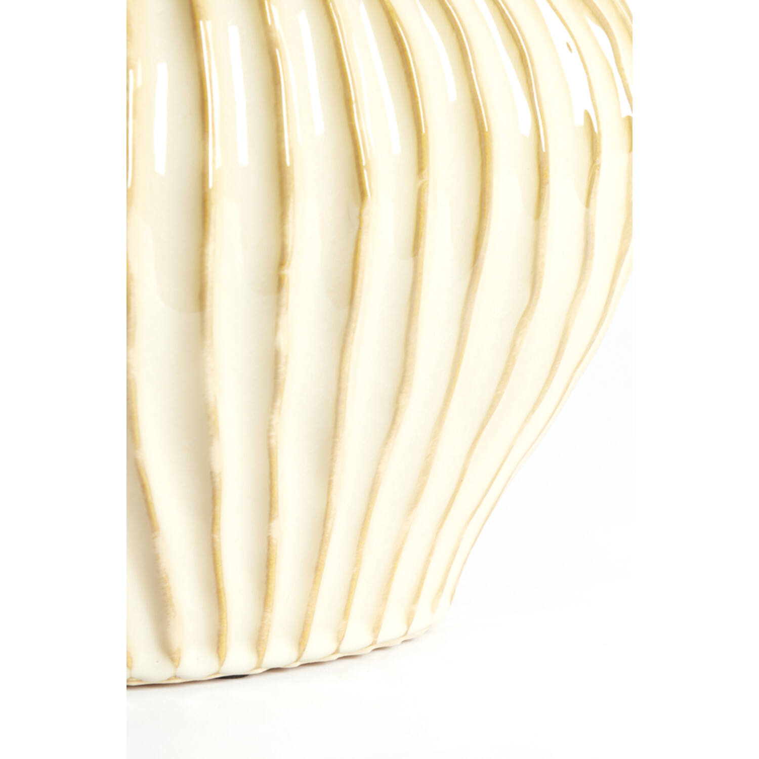 Vaas deco 30x16x25 cm LORITO keramiek parelmoer