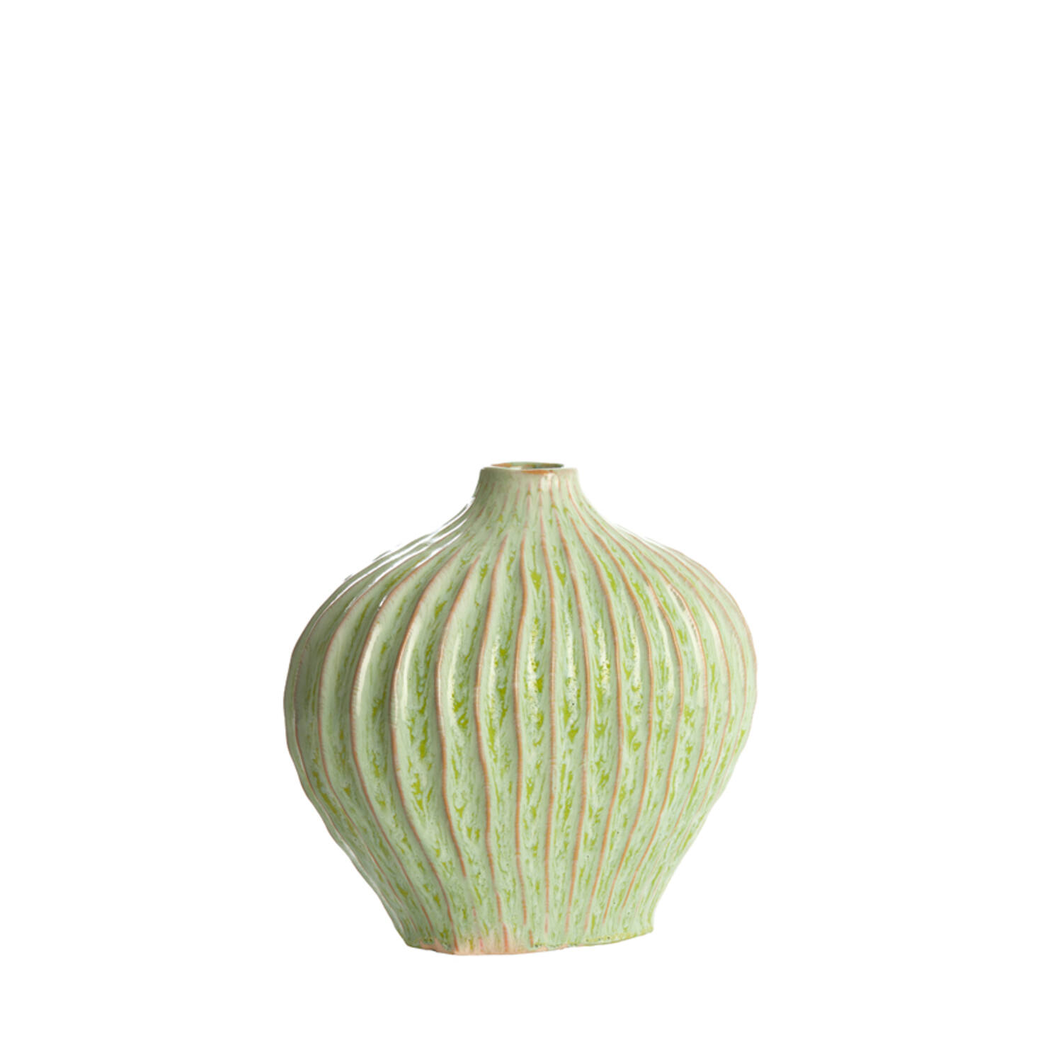 Vaas deco 30x16x25 cm LORITO keramiek mint groen
