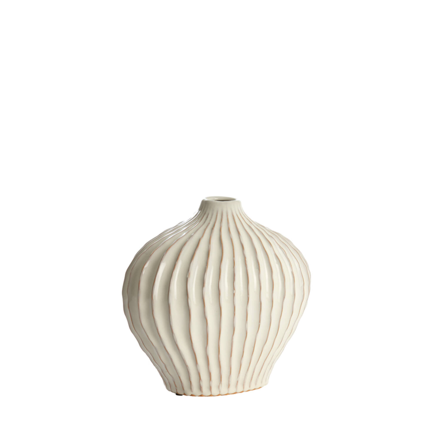 Vase deco 30x16x25 cm LORITO ceramics cream