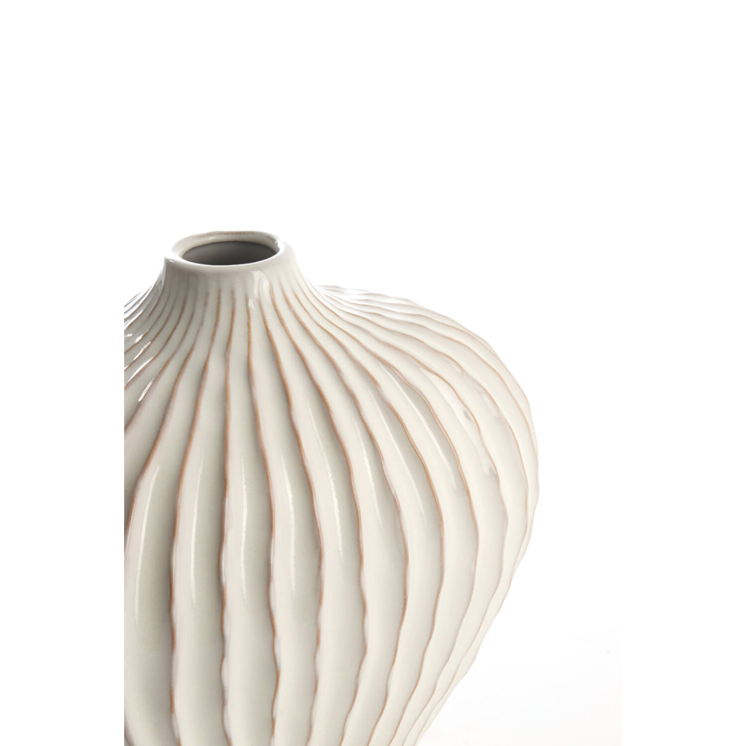 Vase deco 30x16x25 cm LORITO ceramics cream