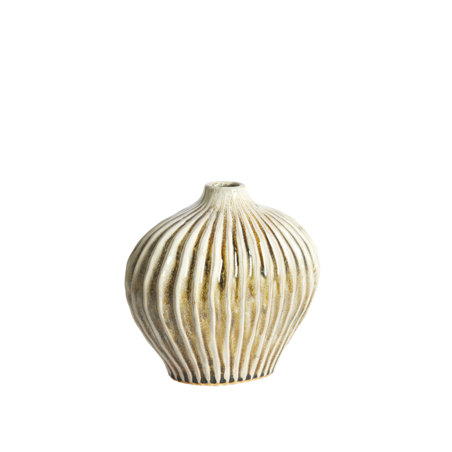 Vase deco 30x16x25 cm LORITO ceramics olive green