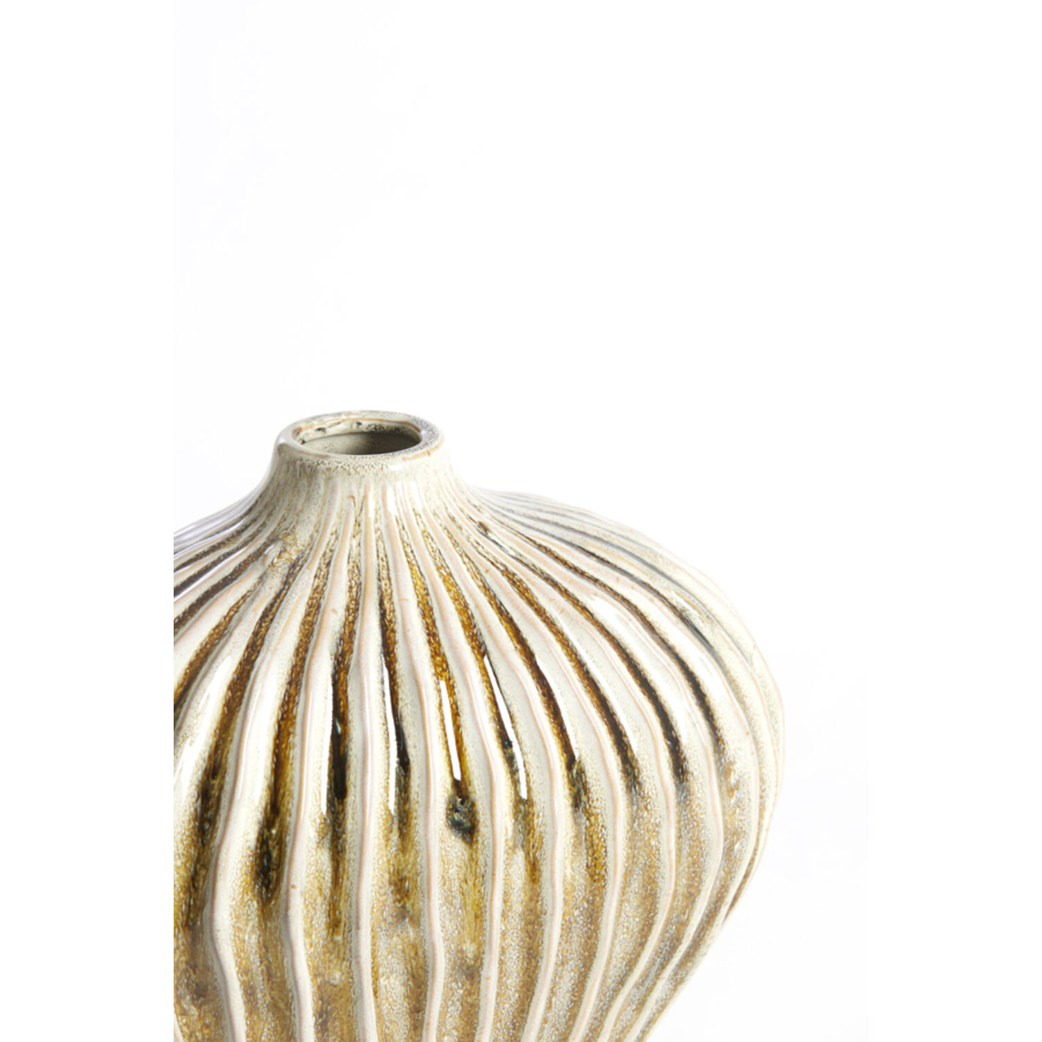 Vase deco 30x16x25 cm LORITO ceramics olive green