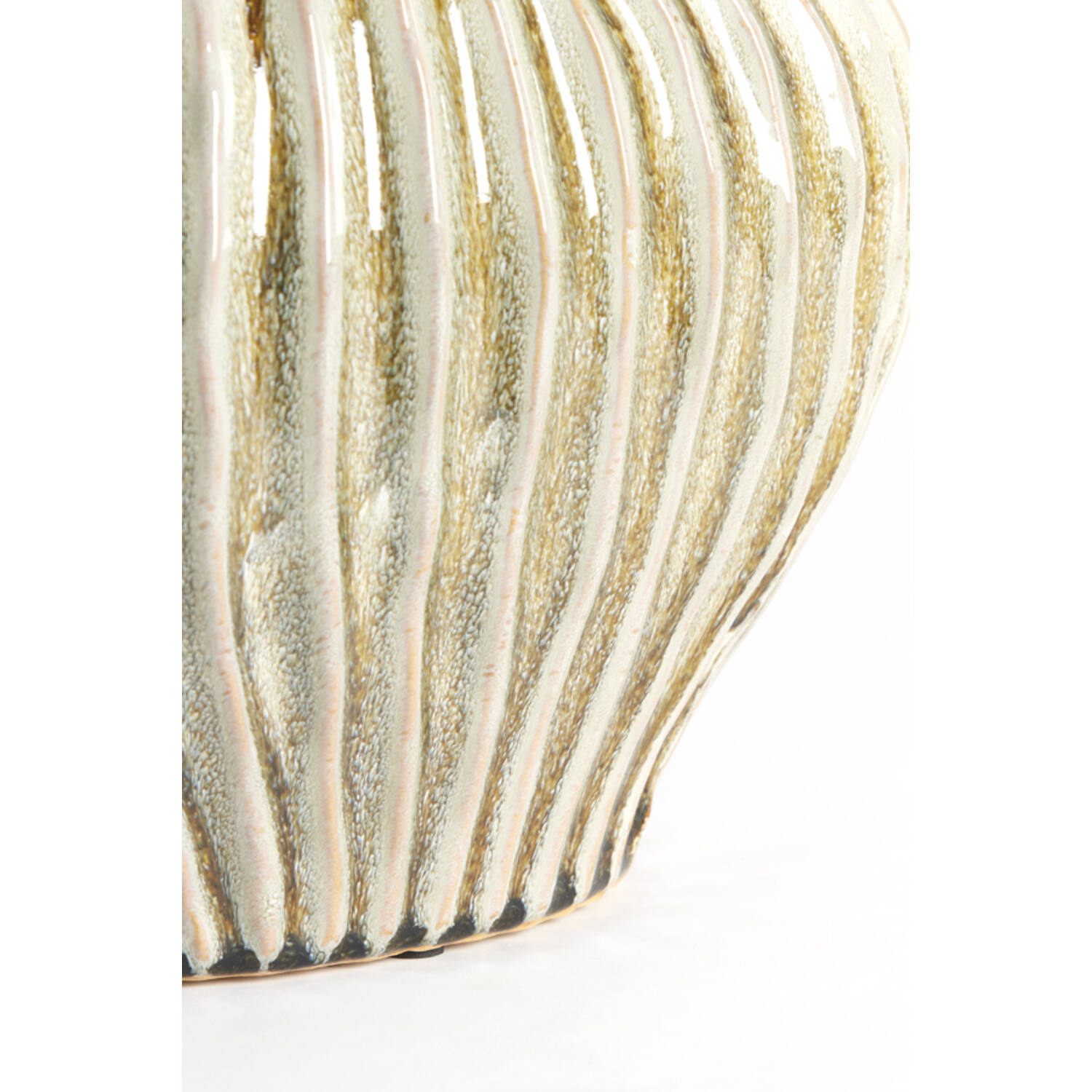 Vase deco 30x16x25 cm LORITO ceramics olive green