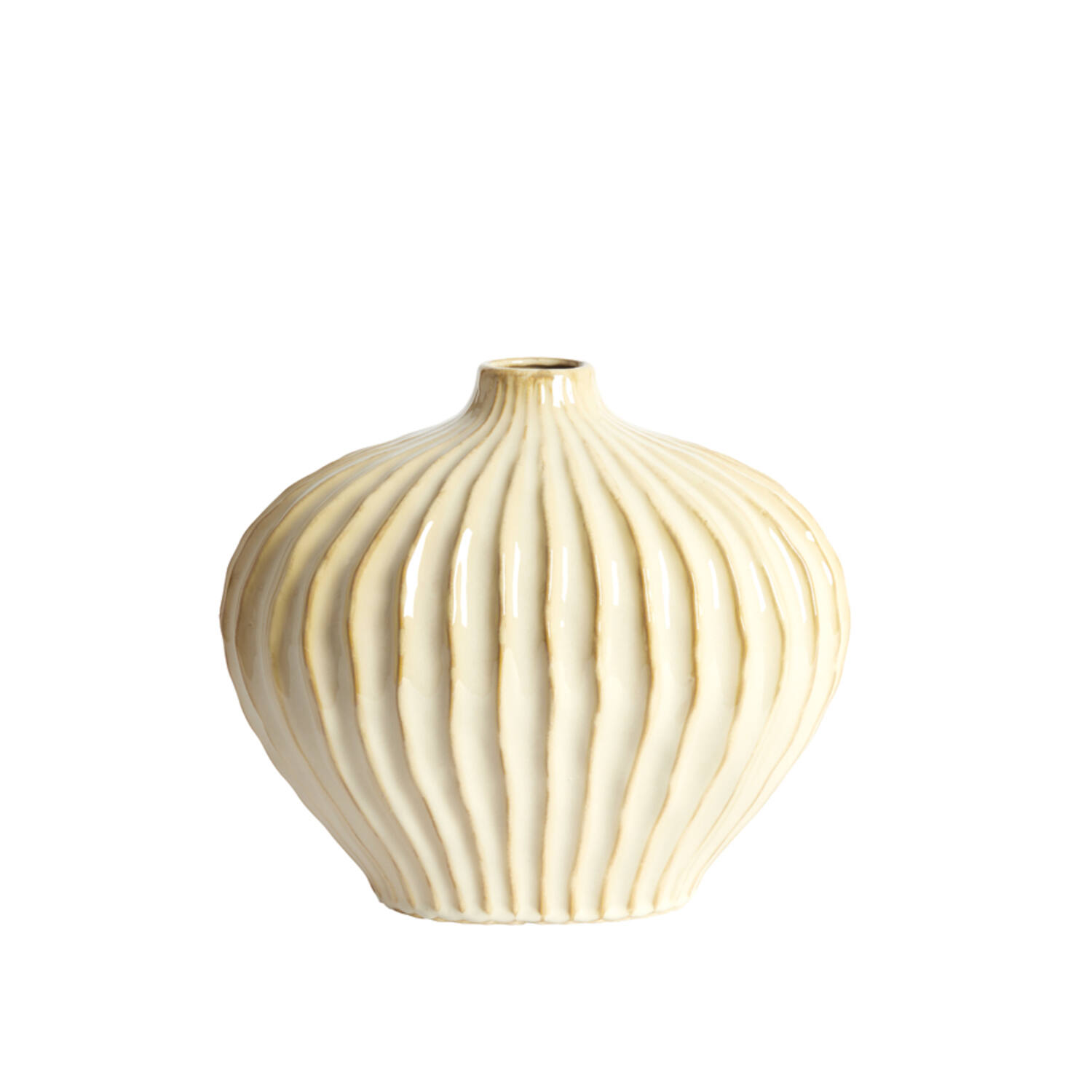 Vaas deco 35x21x30 cm LORITO keramiek parelmoer