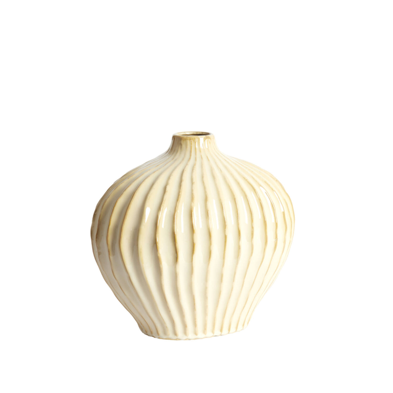 Vaas deco 35x21x30 cm LORITO keramiek parelmoer