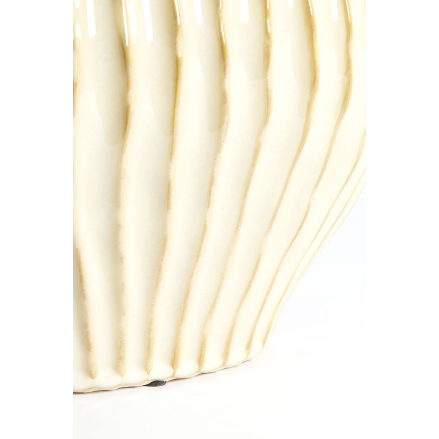 Vaas deco 35x21x30 cm LORITO keramiek parelmoer