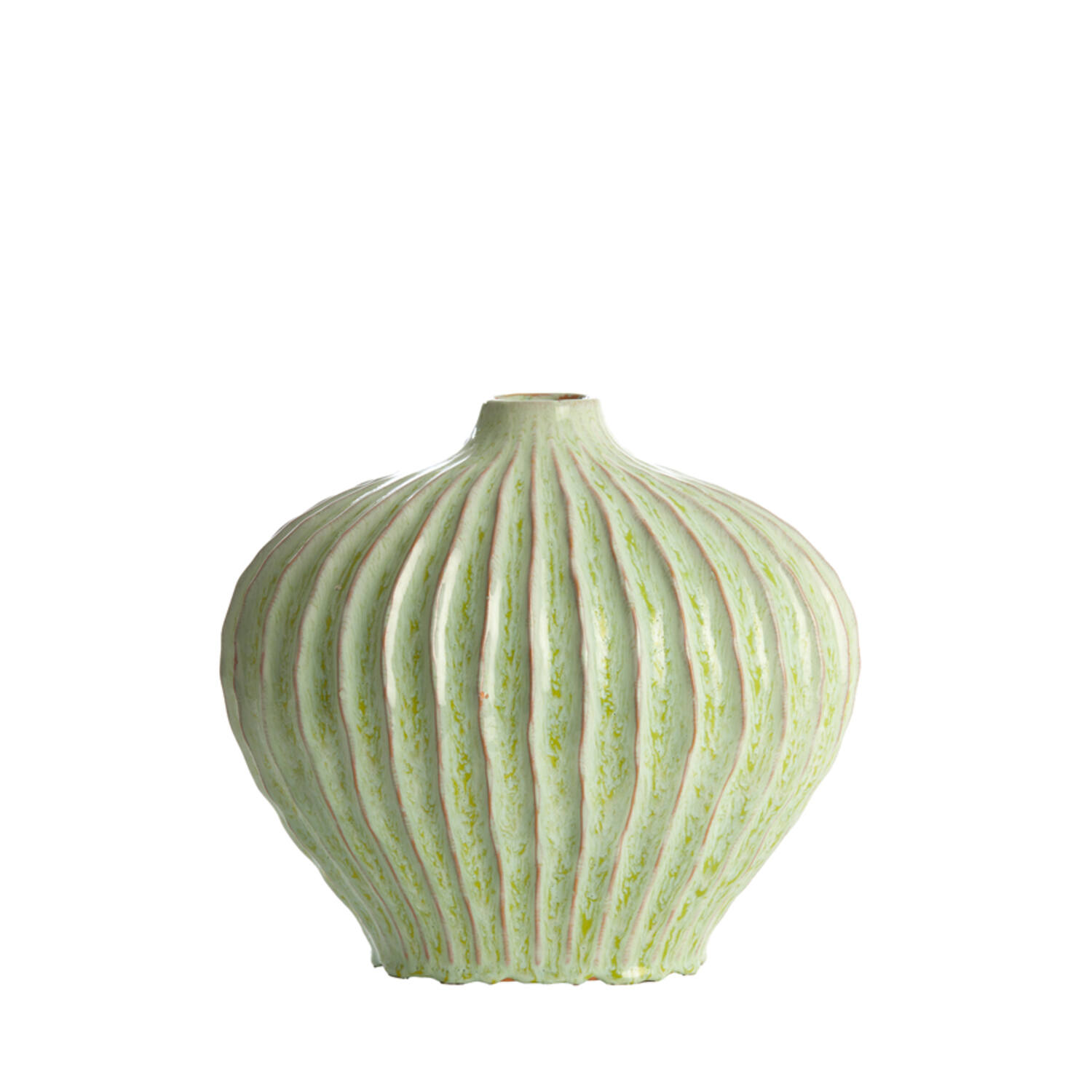 Vaas deco 35x21x30 cm LORITO keramiek mint groen