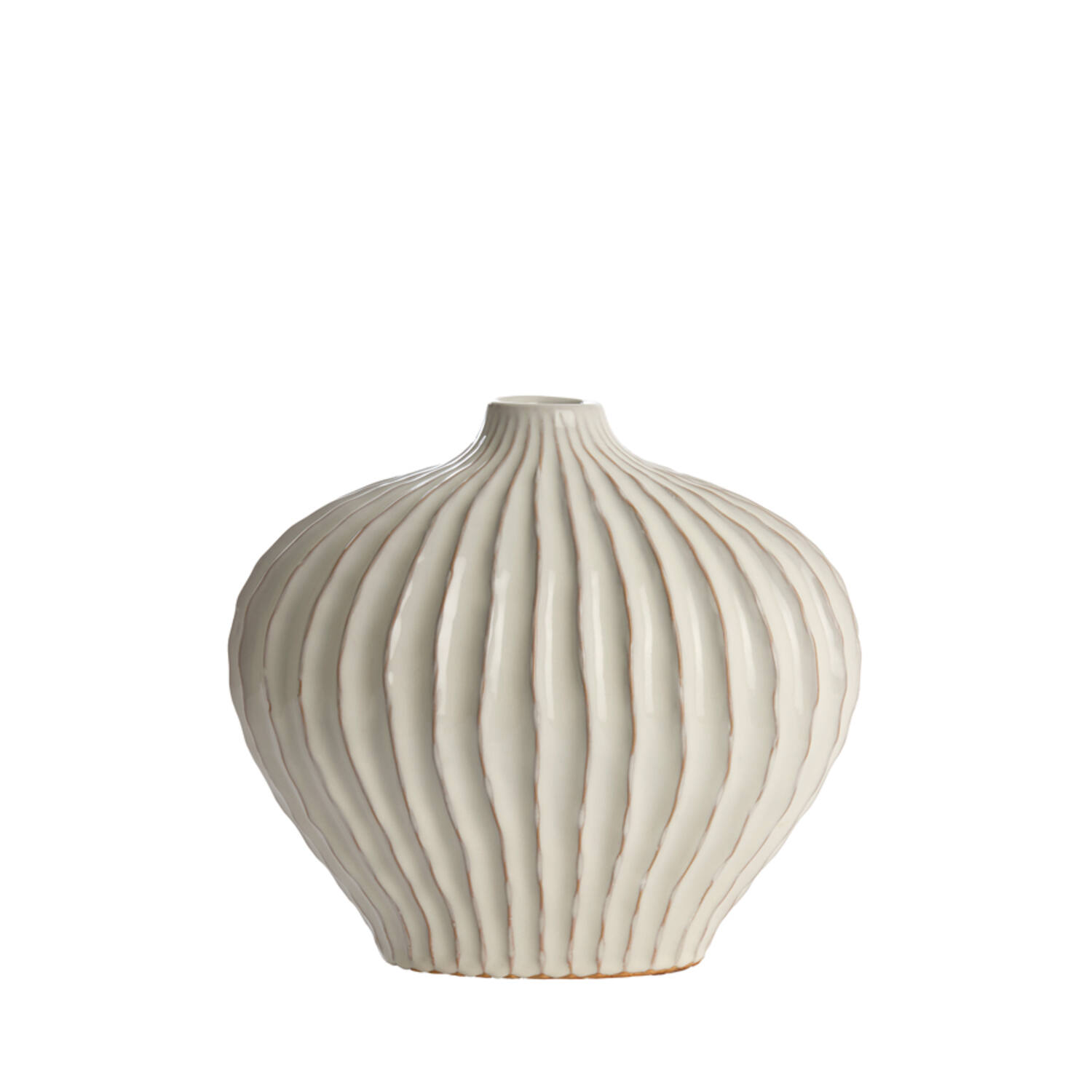 Vase deco 35x21x30 cm LORITO ceramics cream
