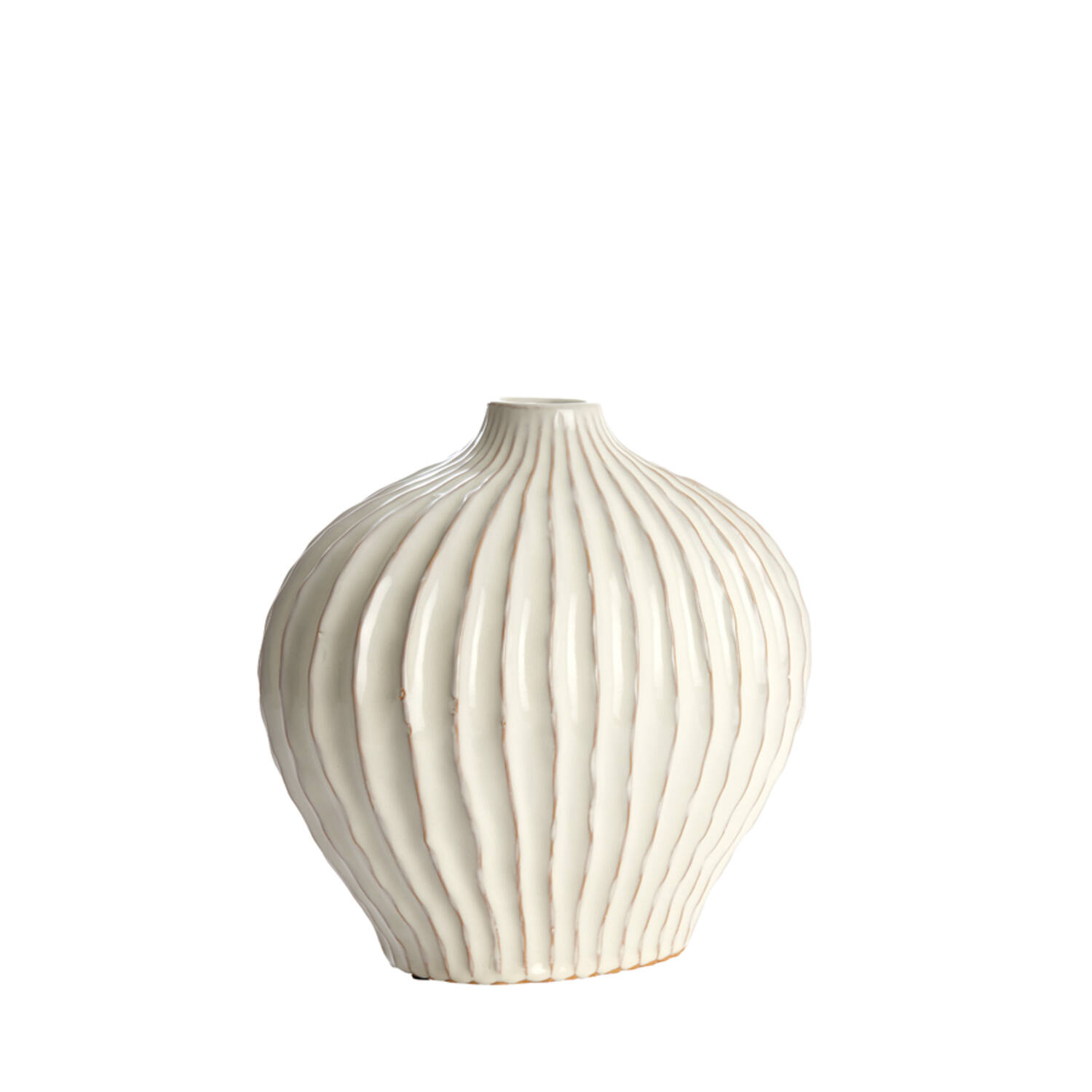 Vase deco 35x21x30 cm LORITO ceramics cream