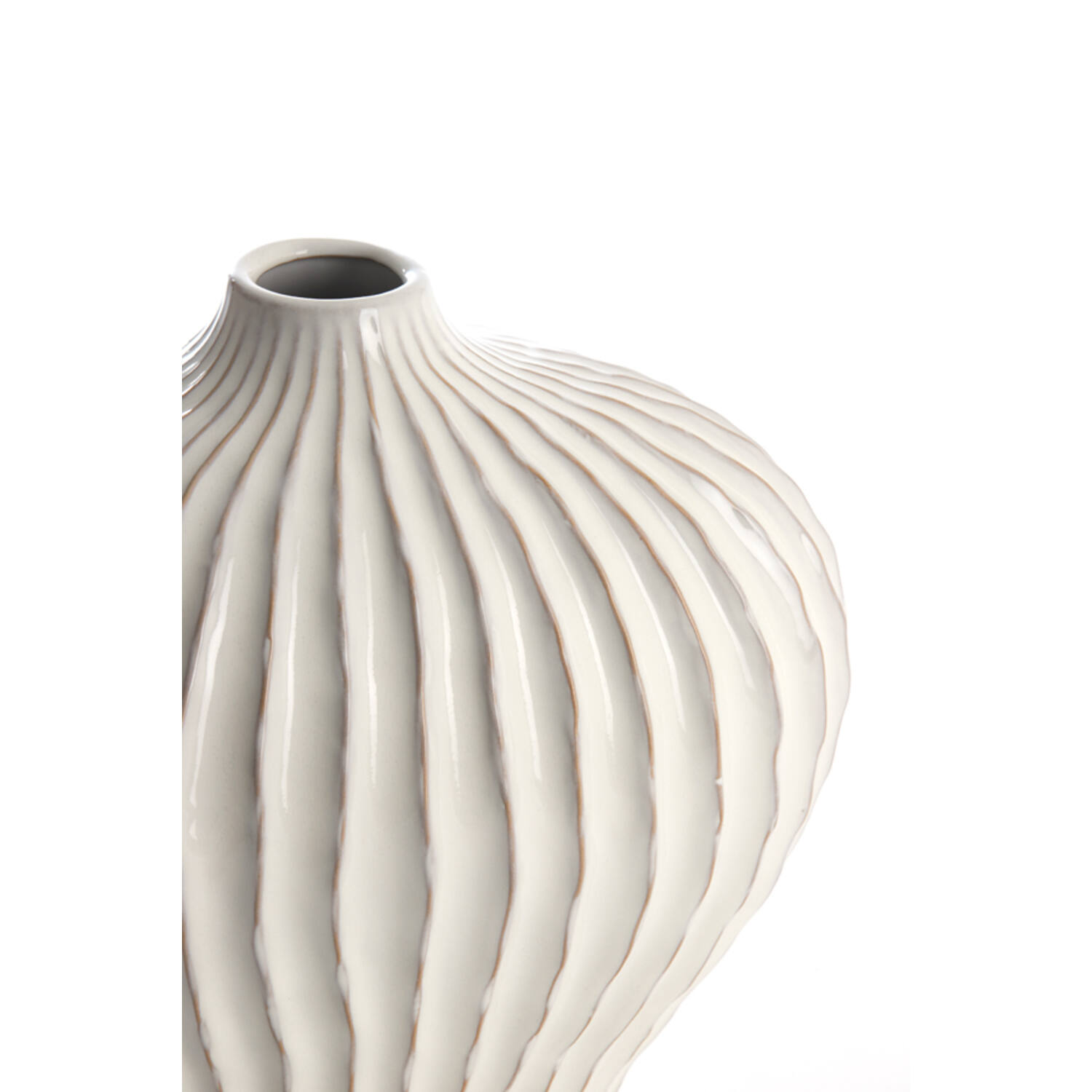 Vase deco 35x21x30 cm LORITO ceramics cream