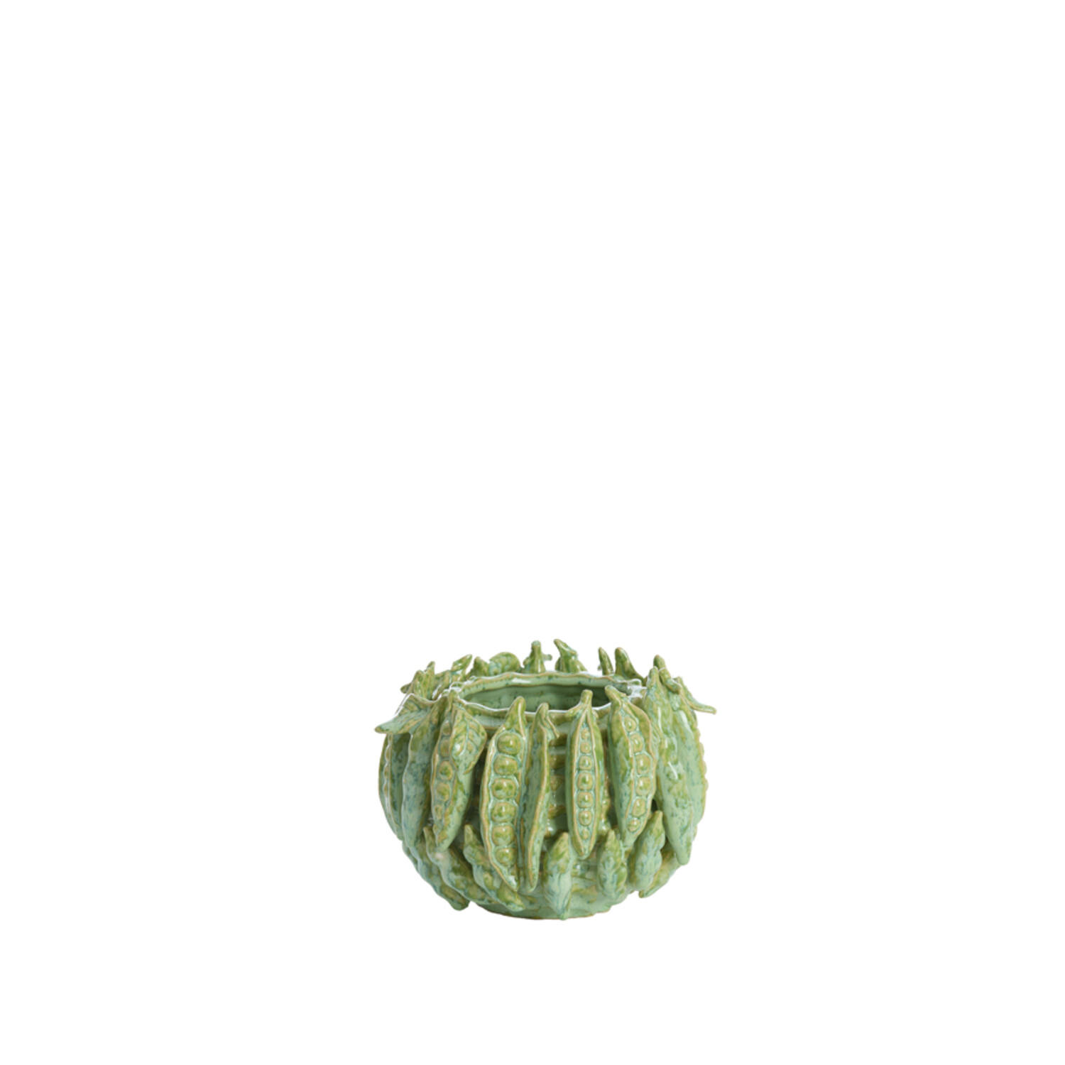 Vaas deco 23,5x22,5x15 cm FABA keramiek mint groen