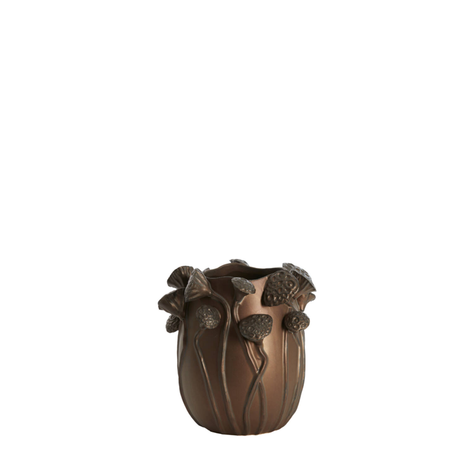 Vase deco 26,5x25,5x26,5 cm LAVCI ceramics matt dark brown