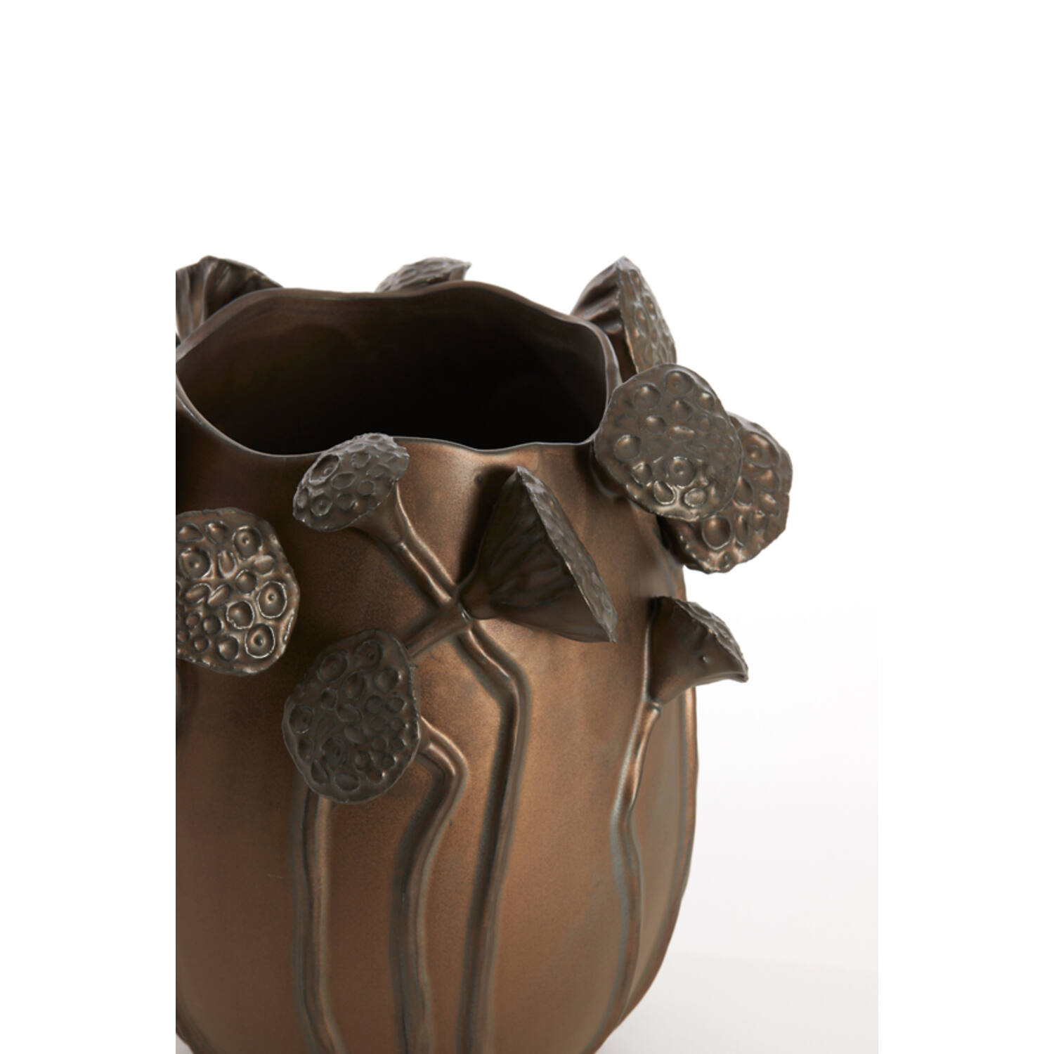 Vase deco 26,5x25,5x26,5 cm LAVCI ceramics matt dark brown