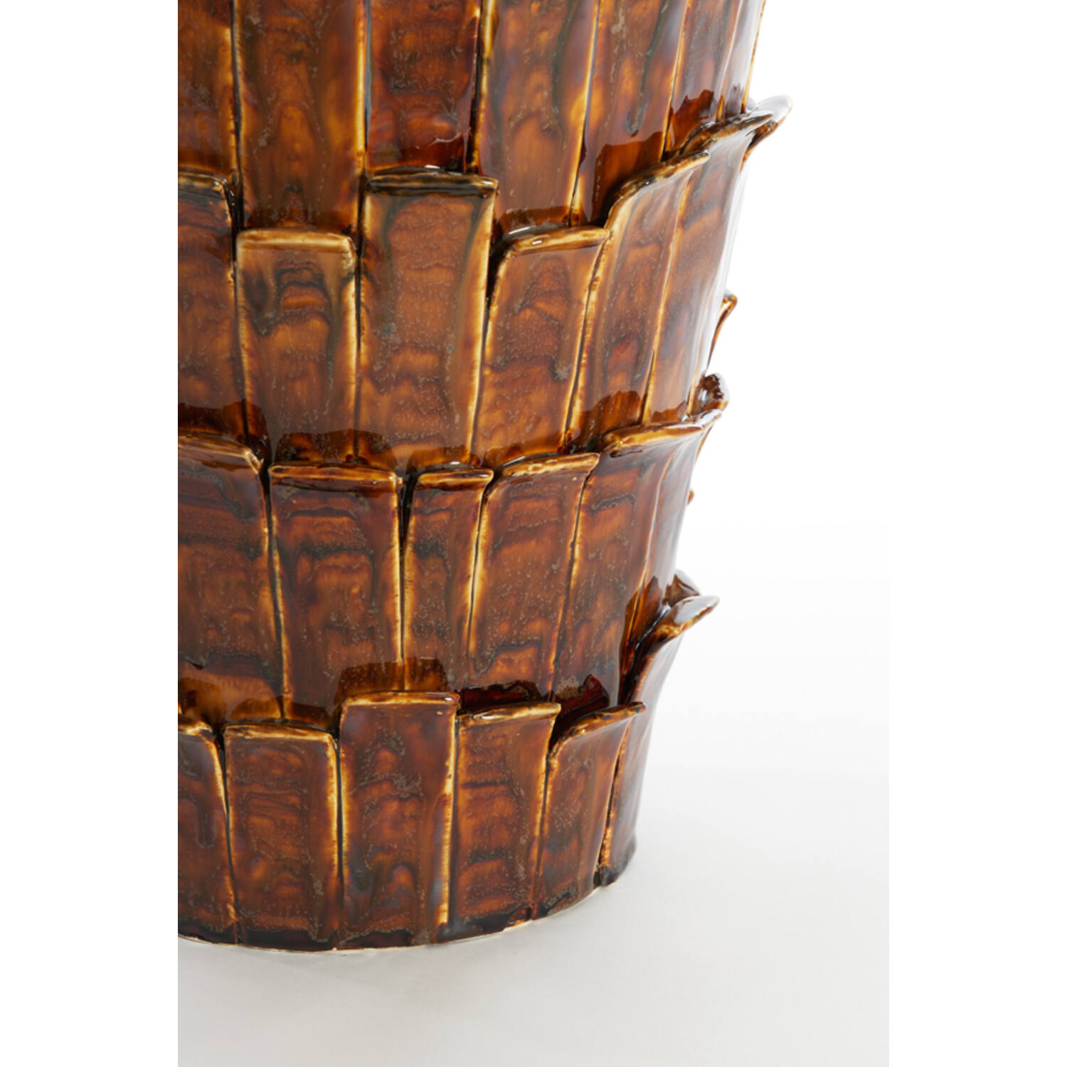 Vase deco Ø33x43 cm BANYA ceramics shiny dark brown