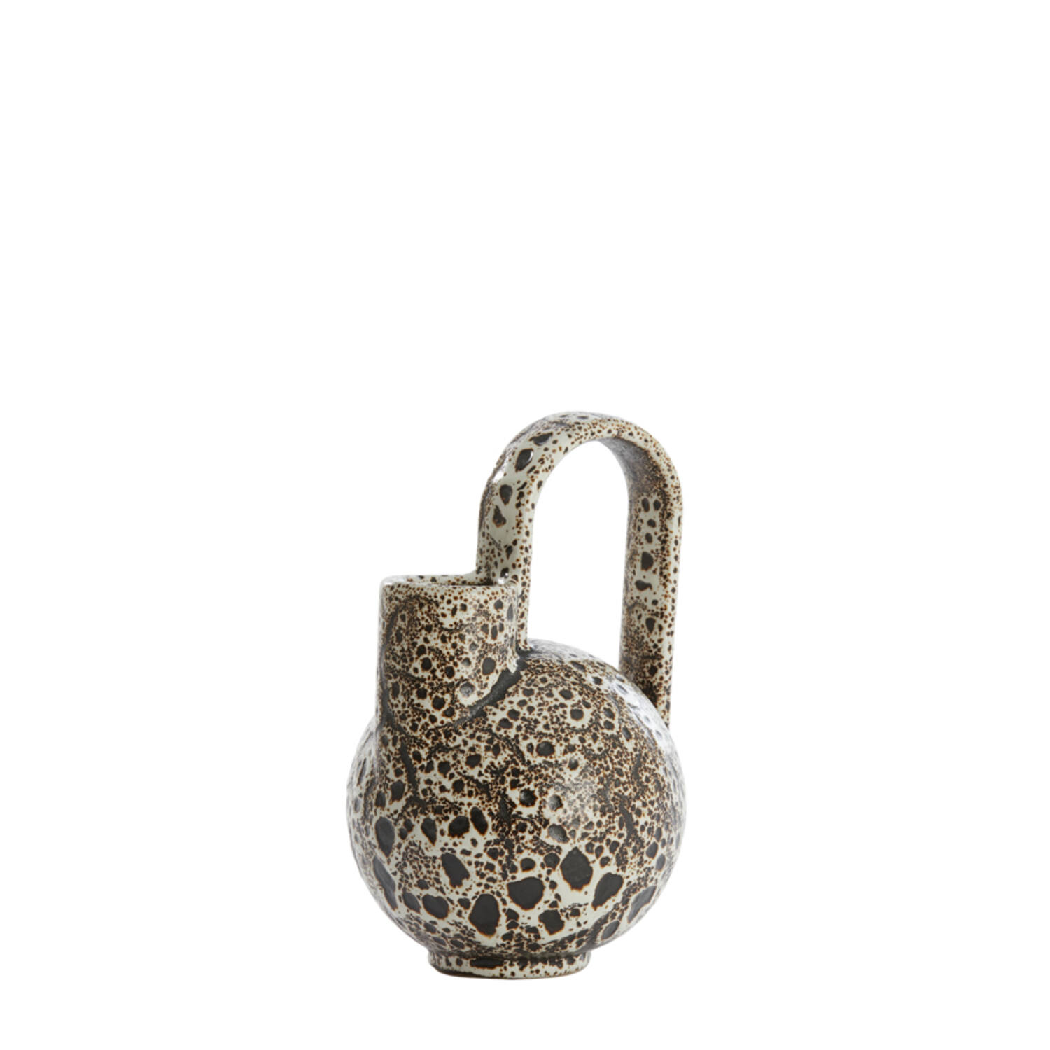 Vase deco 16x15,5x26 cm SERRES ceramics cream+black